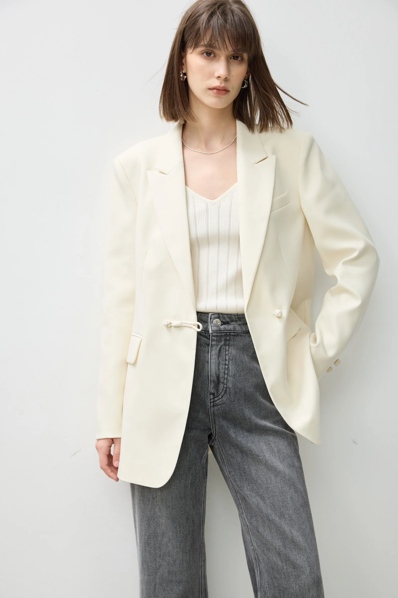 LILY Frog Button Blazer