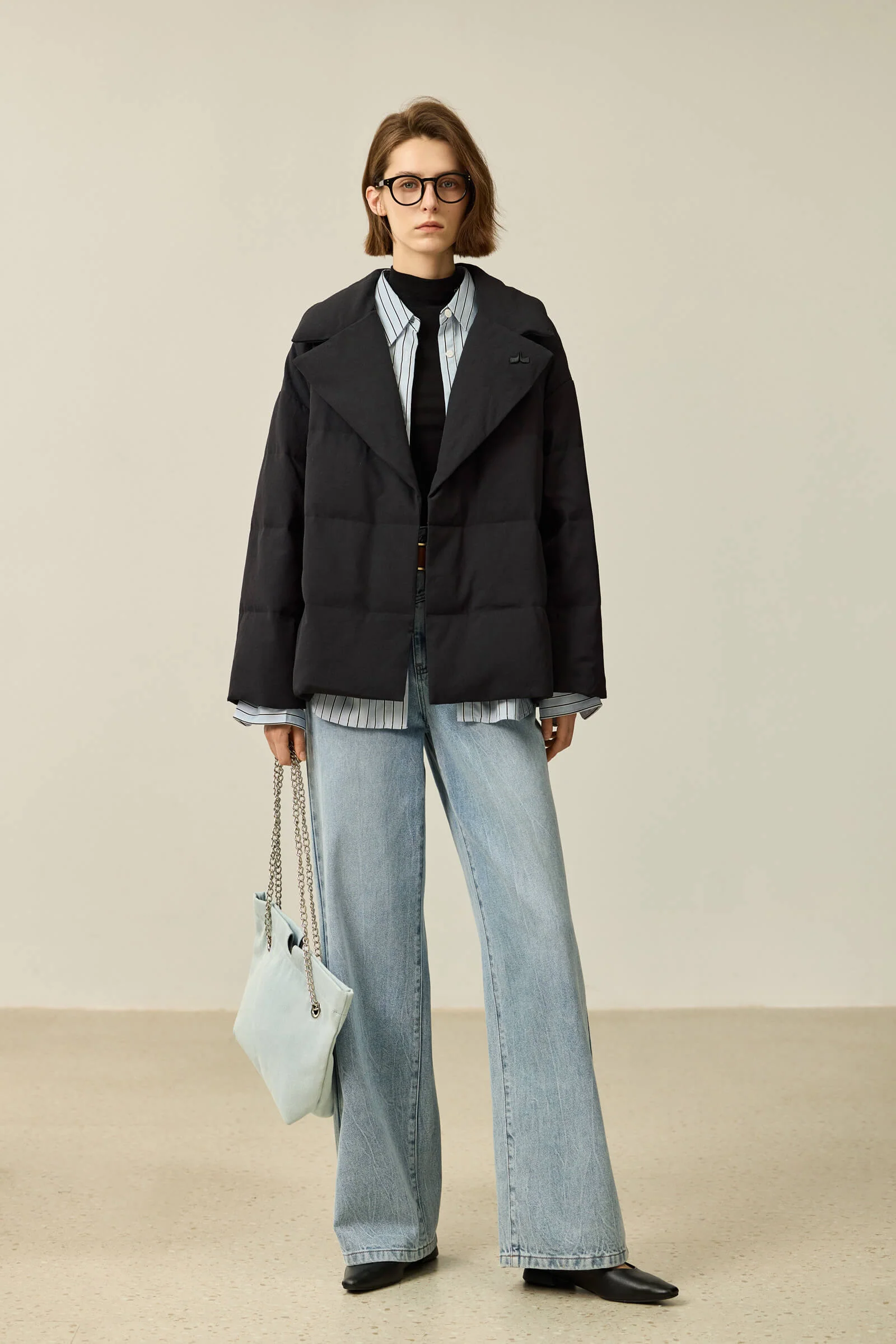 LILY Stylish Duck Down Blazer Jacket - Image 7