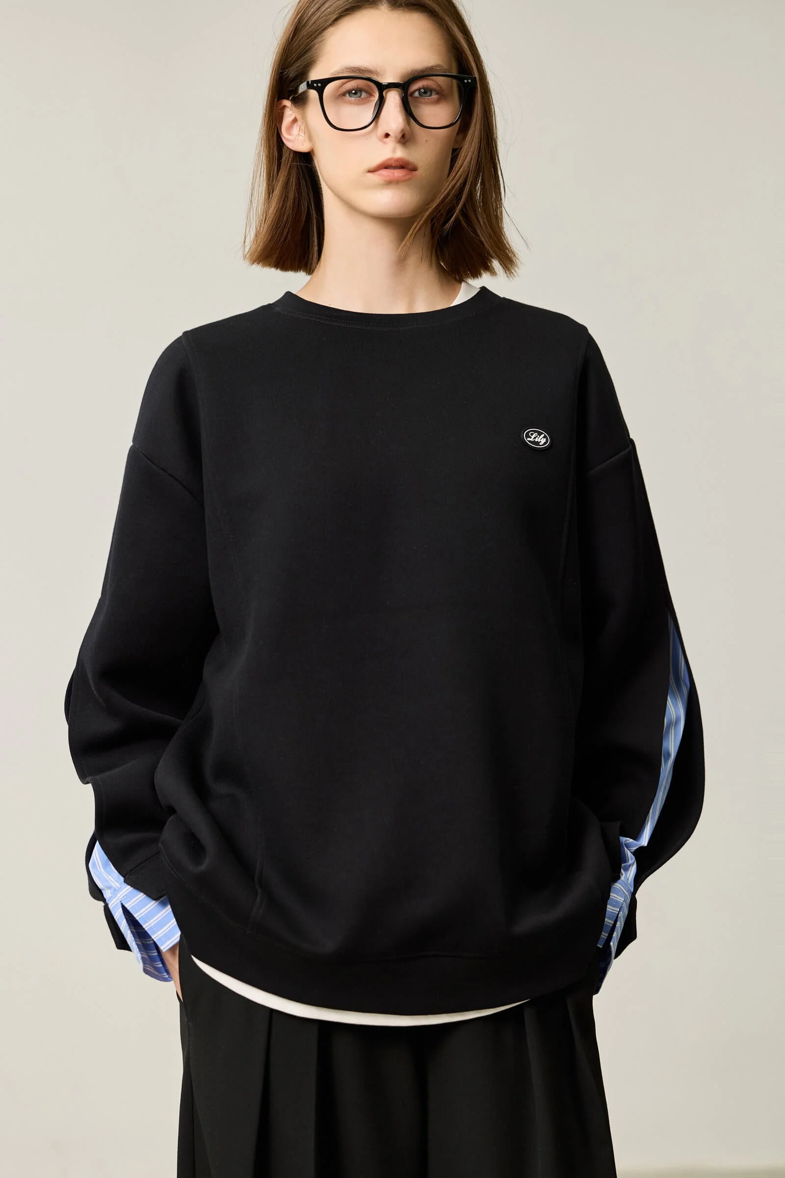 LILY Textured Crew Neck Sweatshirt - Image 15