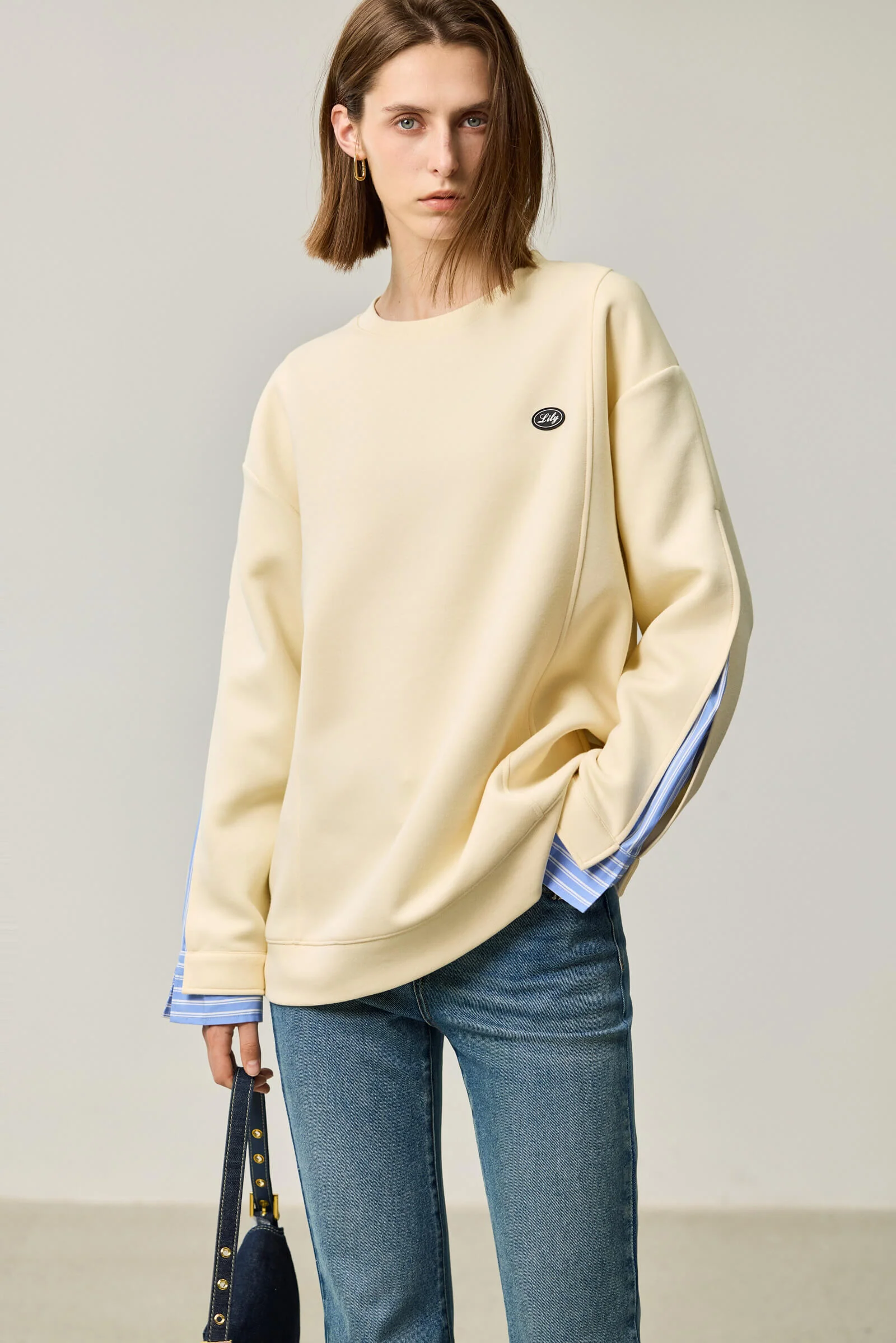 LILY Textured Crew Neck Sweatshirt - Image 22