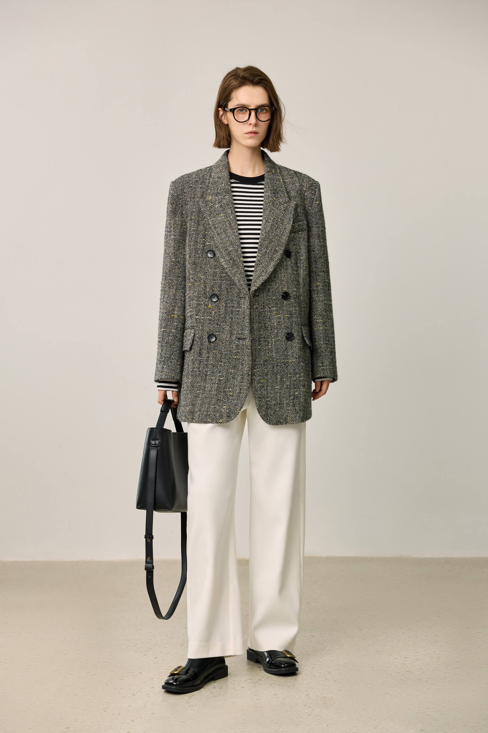 LILY Textured Lambswool Blend Versatile Blazer - Image 3