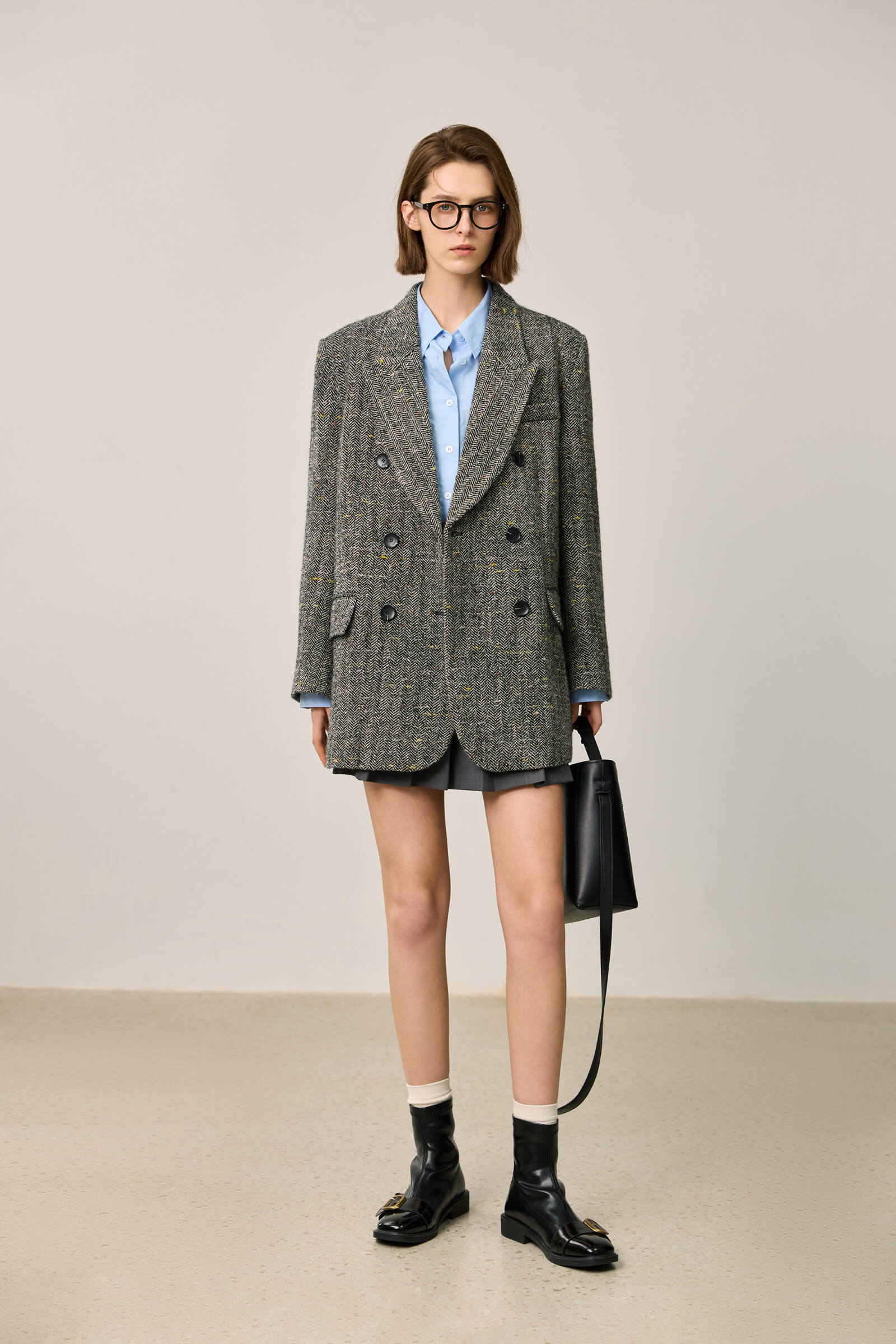 LILY Textured Lambswool Blend Versatile Blazer - Image 5