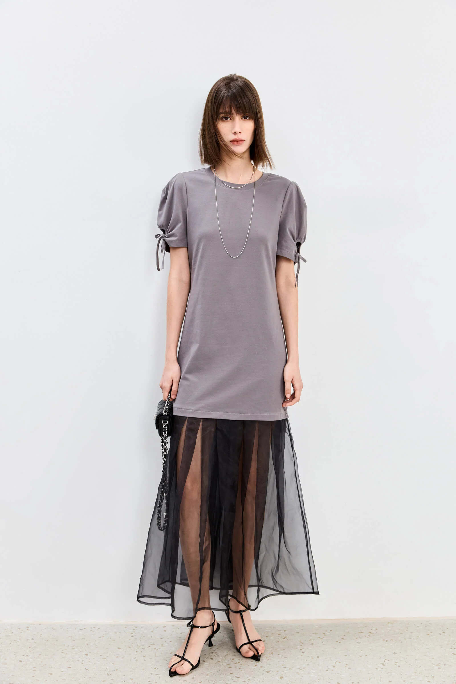 LILY Thin Gauze Patchwork Comfortable Casual Dress - Image 2