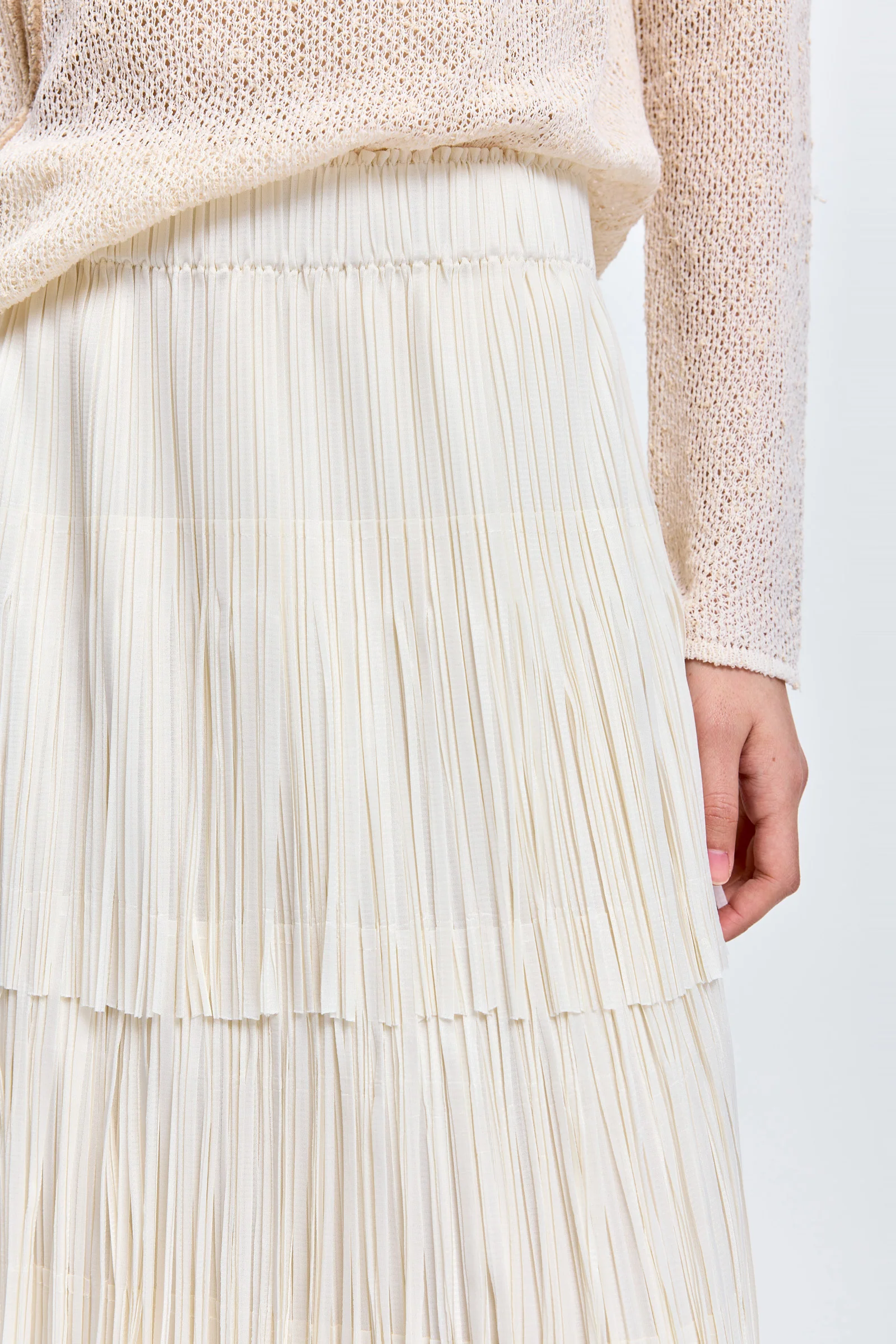 LILY Tiered Fringe Midi Skirt - Image 6