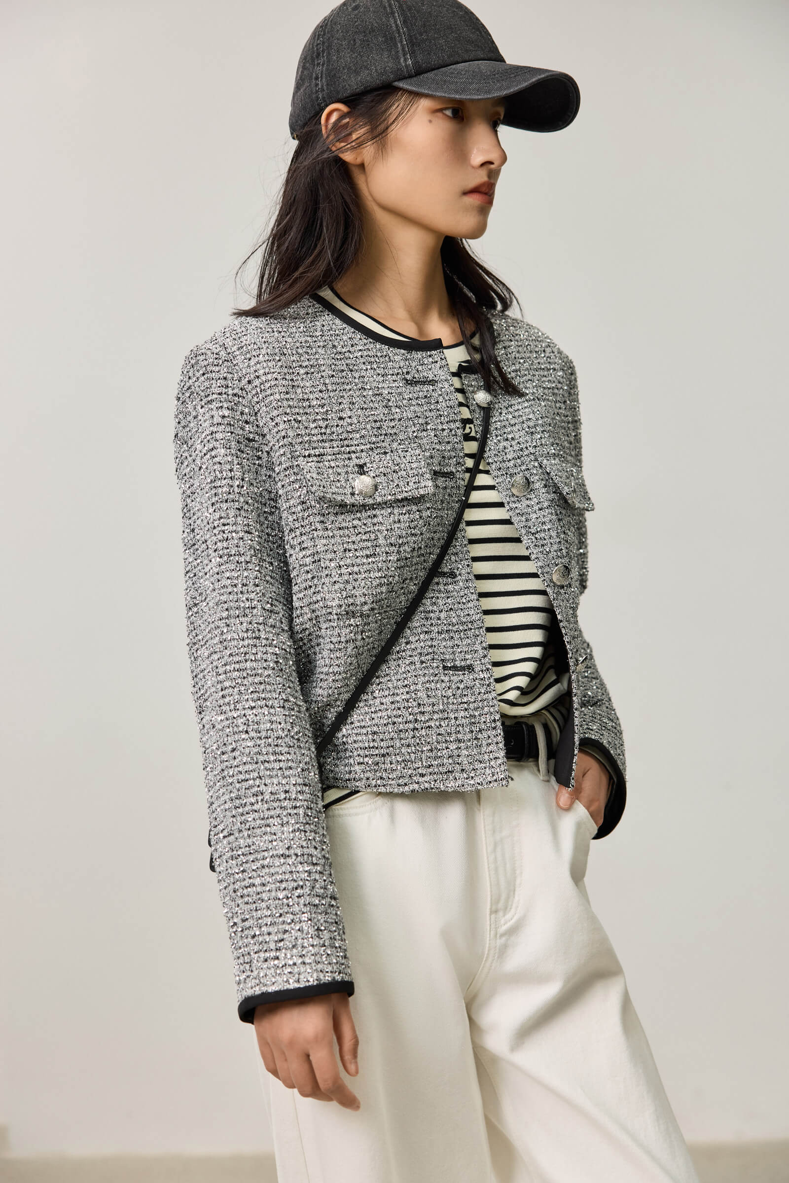 LILY Tweed Sequin Jacket - Image 13