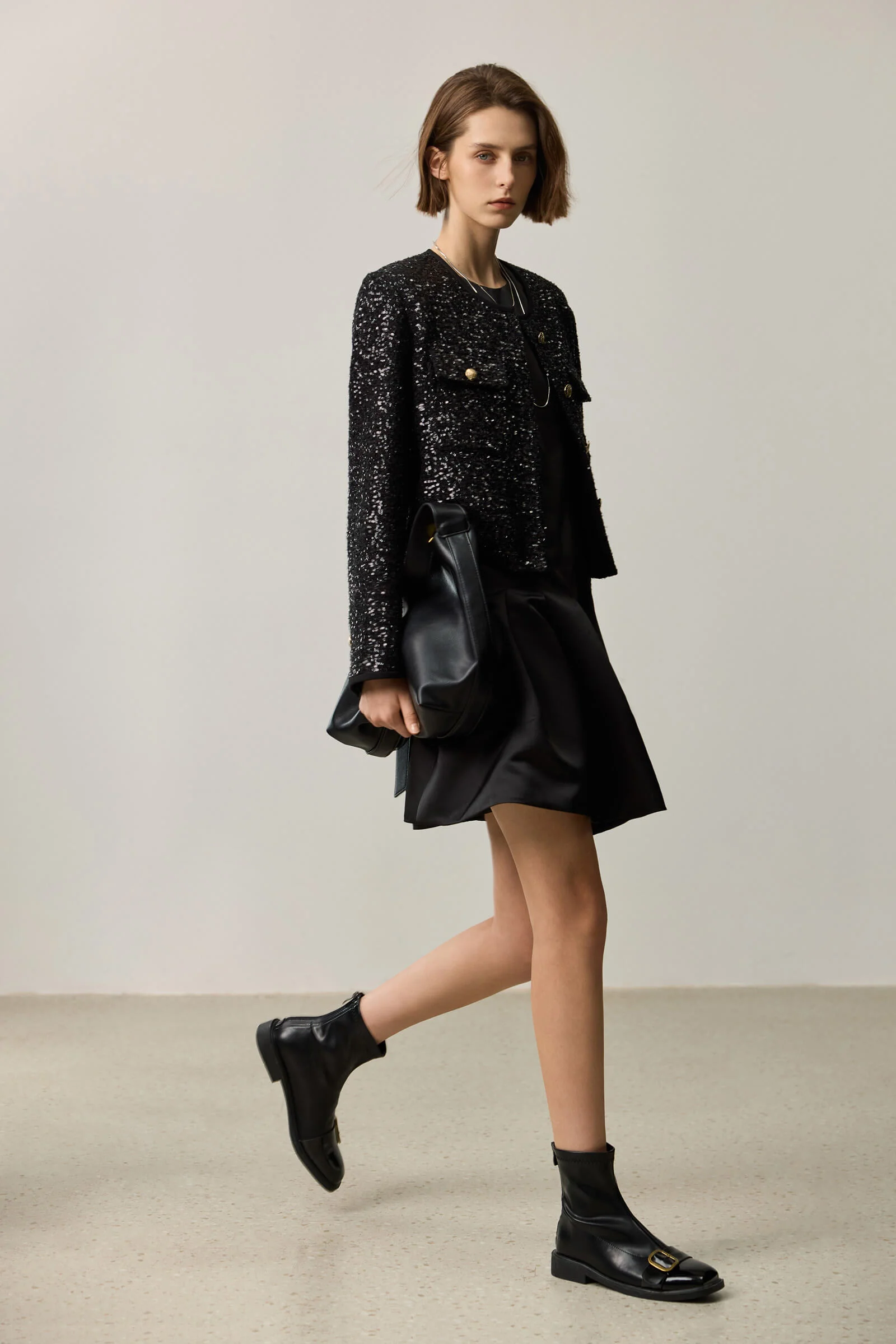 LILY Tweed Sequin Jacket - Image 3