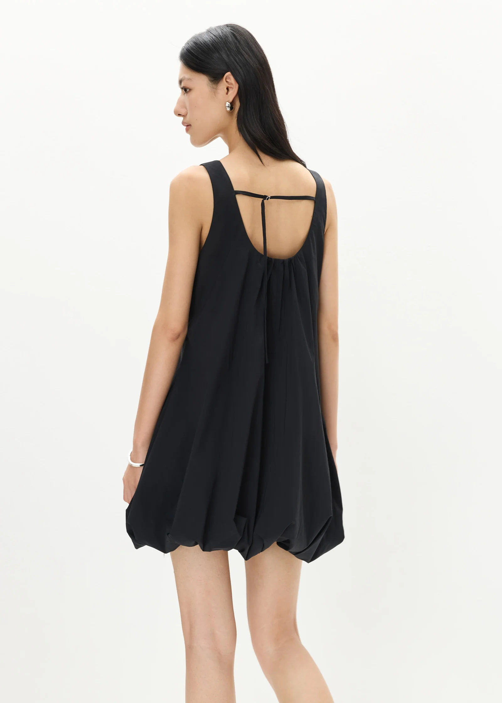 LILY U-Neck Bubble Hem Midi Dress - Image 5