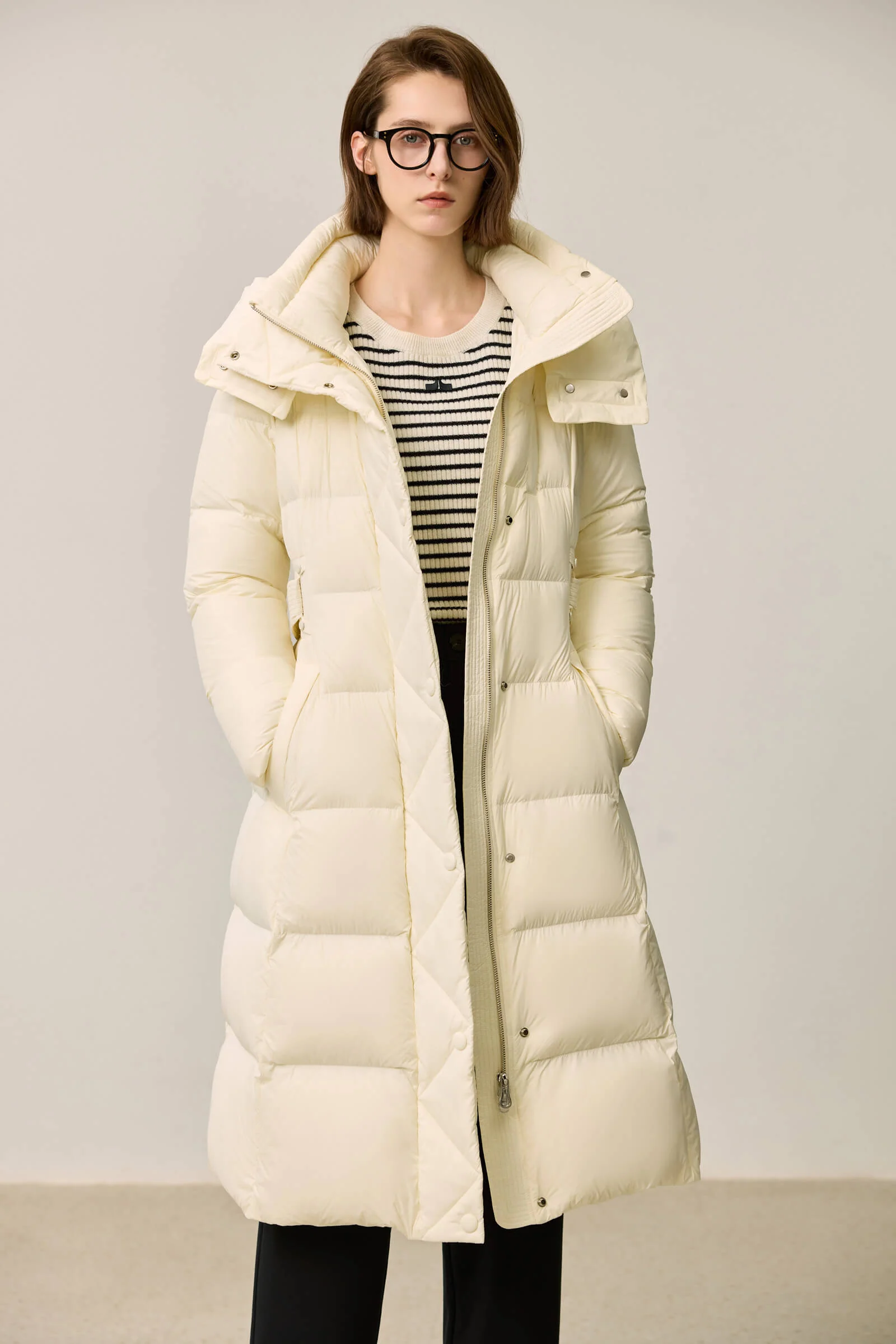 LILY Ultra-Light Urban X-Series Waist-Cinching Down Jacket - Image 13