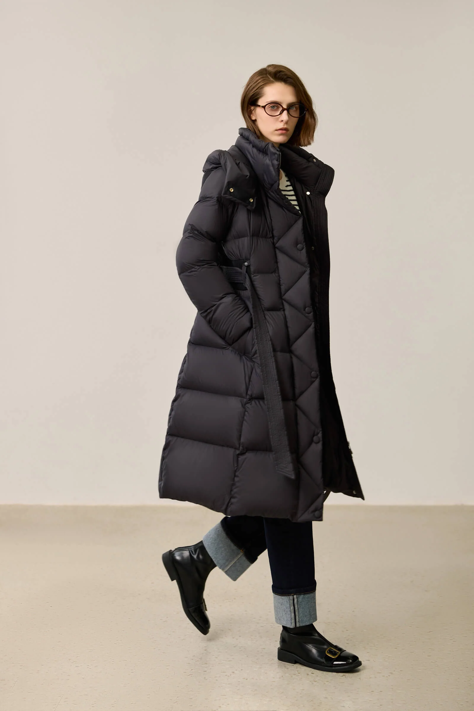 LILY Ultra-Light Urban X-Series Waist-Cinching Down Jacket - Image 4