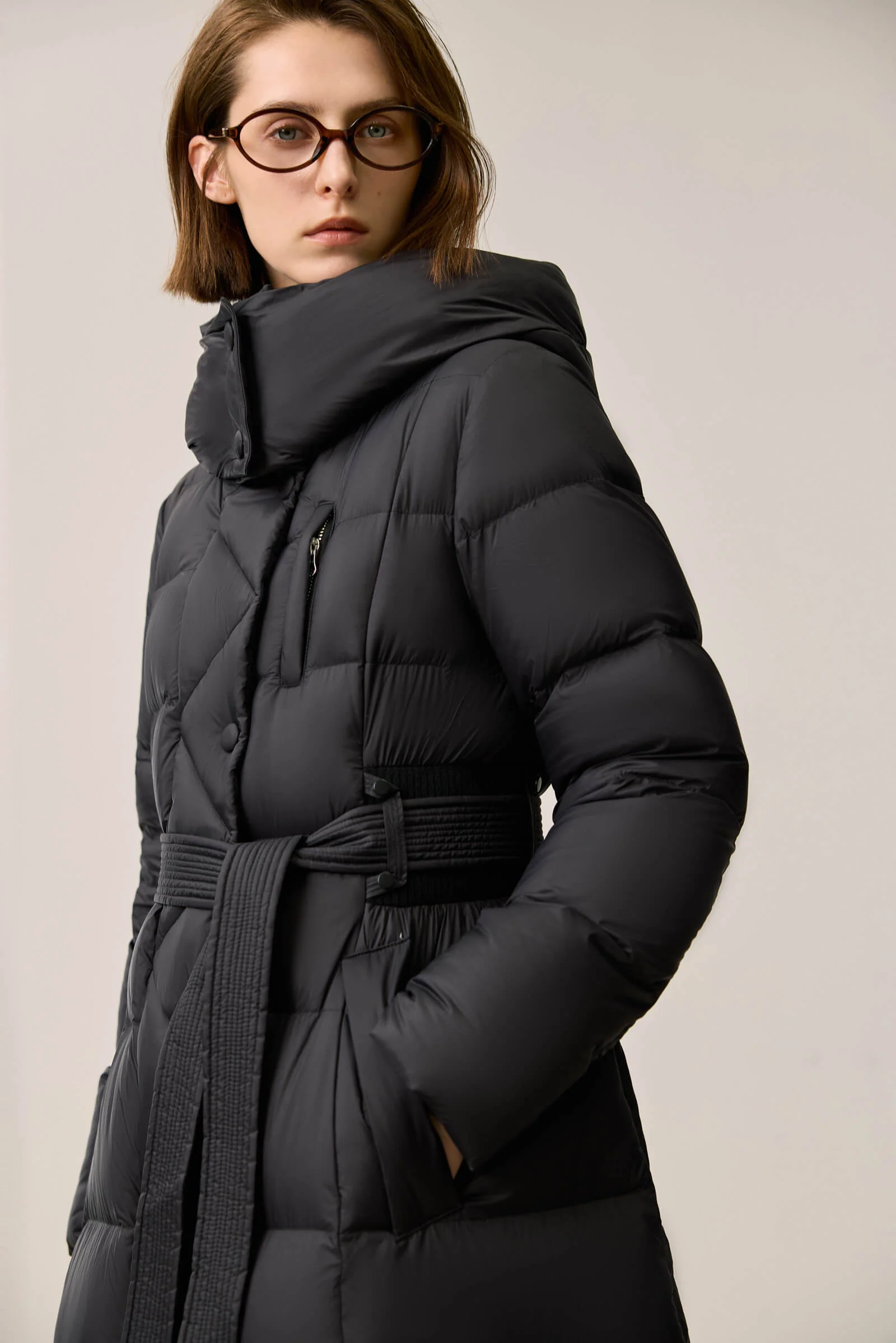 LILY Ultra-Light Urban X-Series Waist-Cinching Down Jacket - Image 7