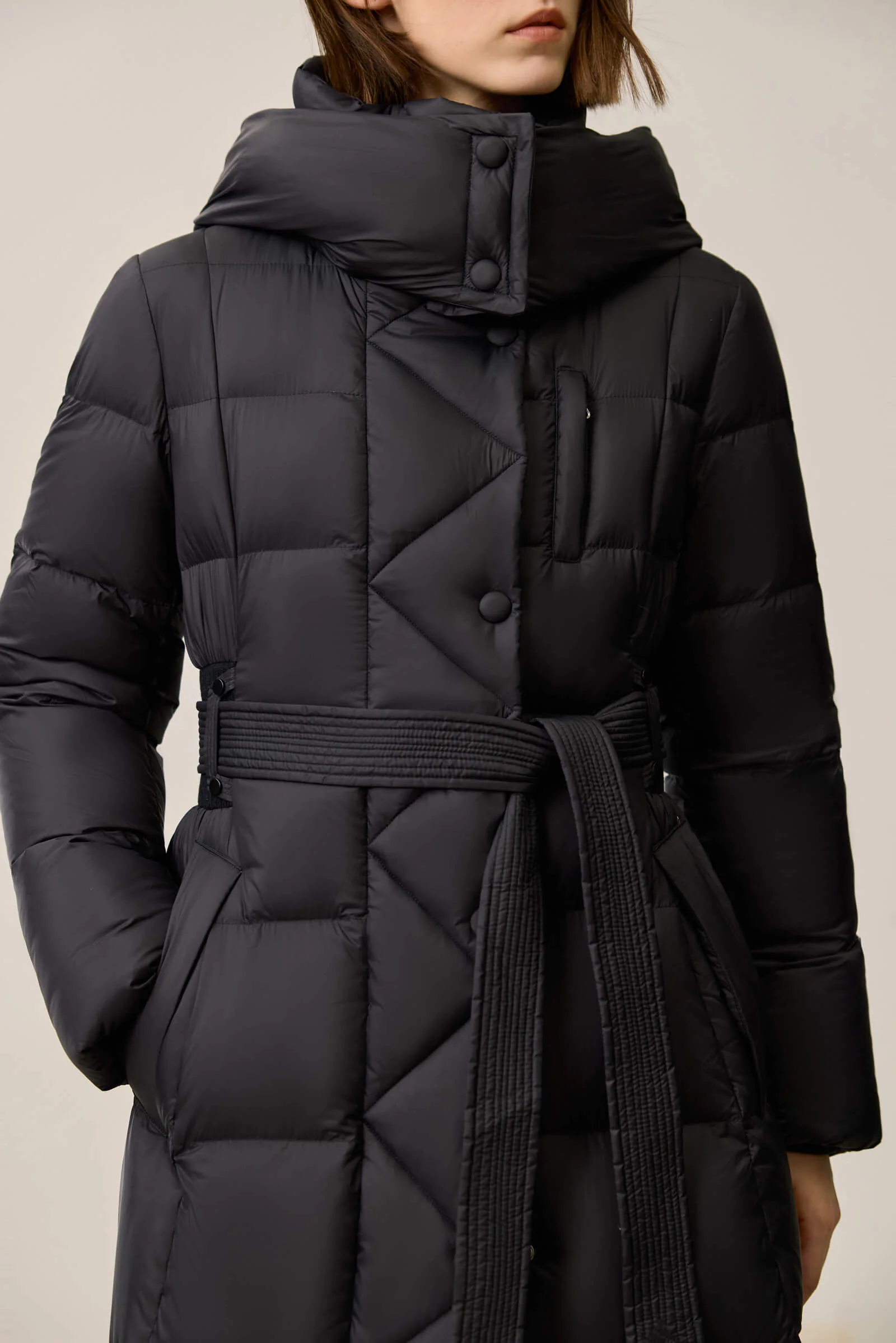 LILY Ultra-Light Urban X-Series Waist-Cinching Down Jacket - Image 8