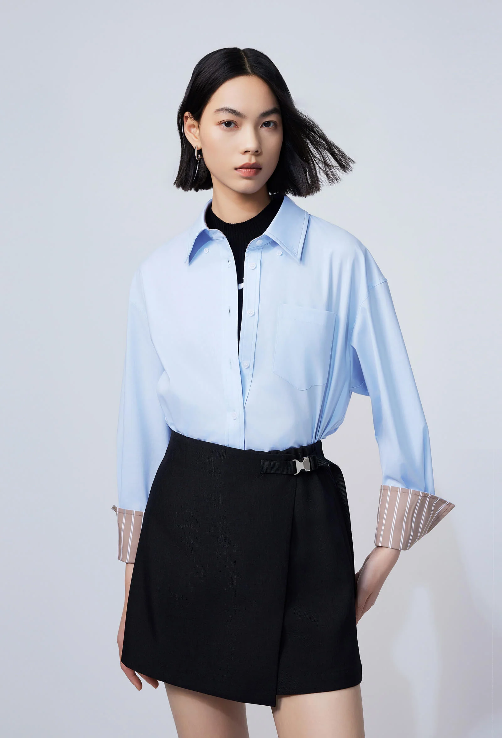 LILY Unique Contrast Striped Shirt - Image 5