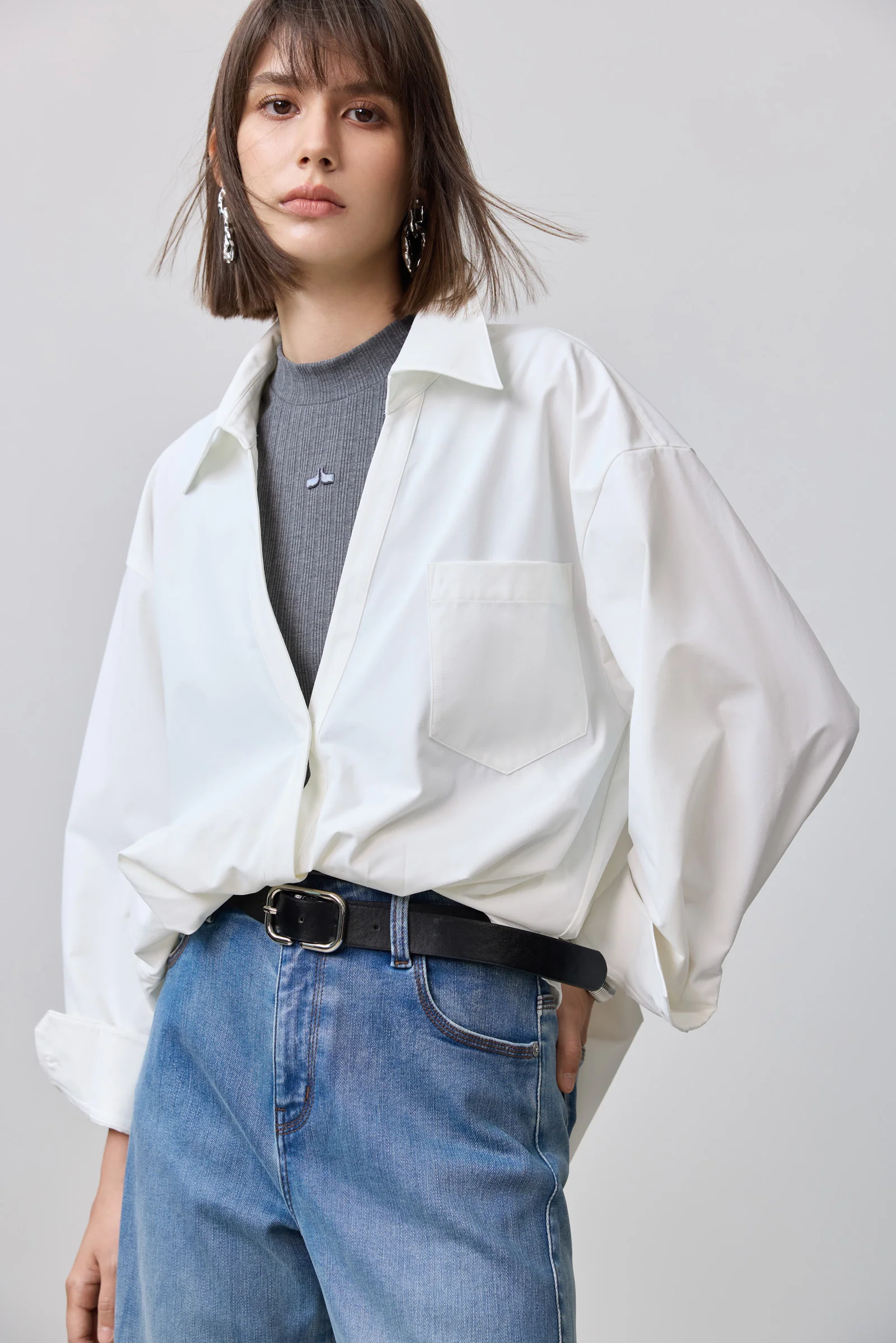 LILY Unique Two-Tone Casual Shirt - Image 5