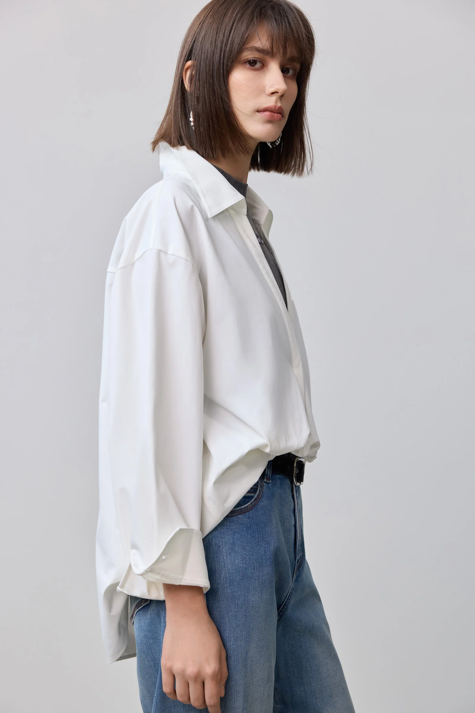 LILY Unique Two-Tone Casual Shirt - Image 6