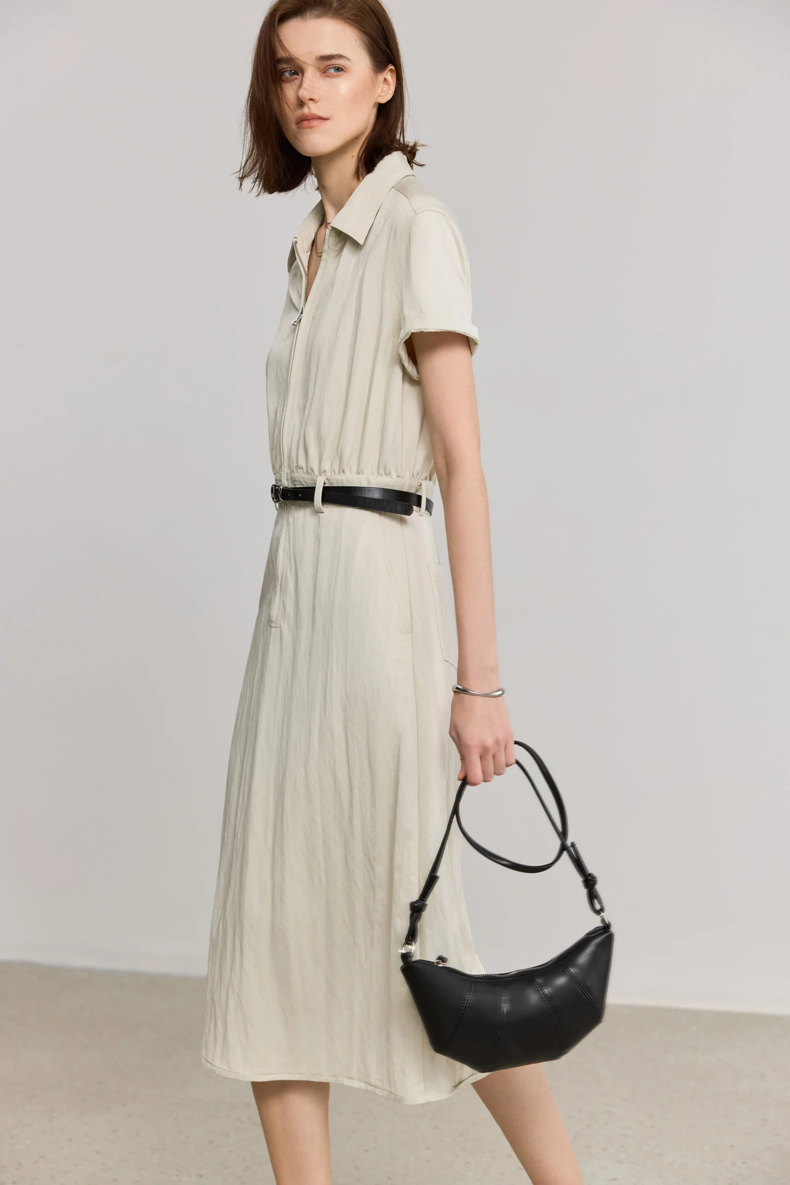LILY Utility Zip-Up Collar Dress - Image 5