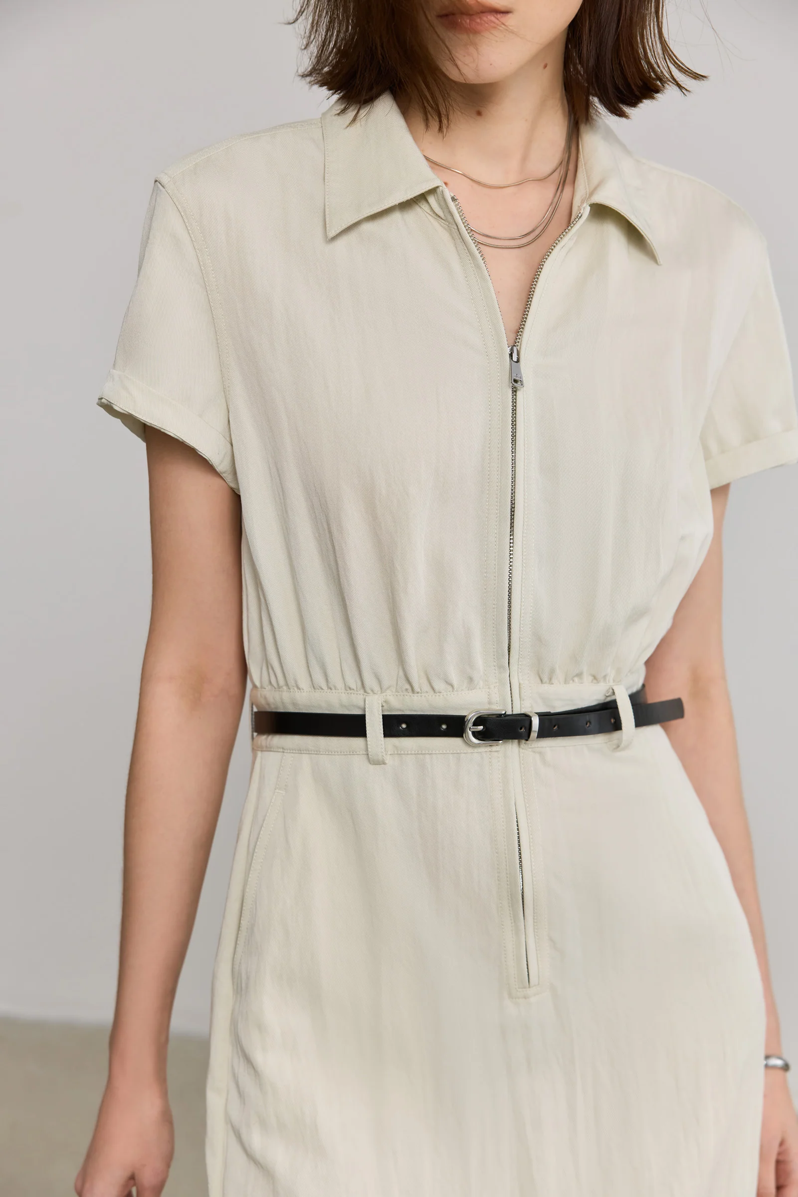 LILY Utility Zip-Up Collar Dress - Image 7