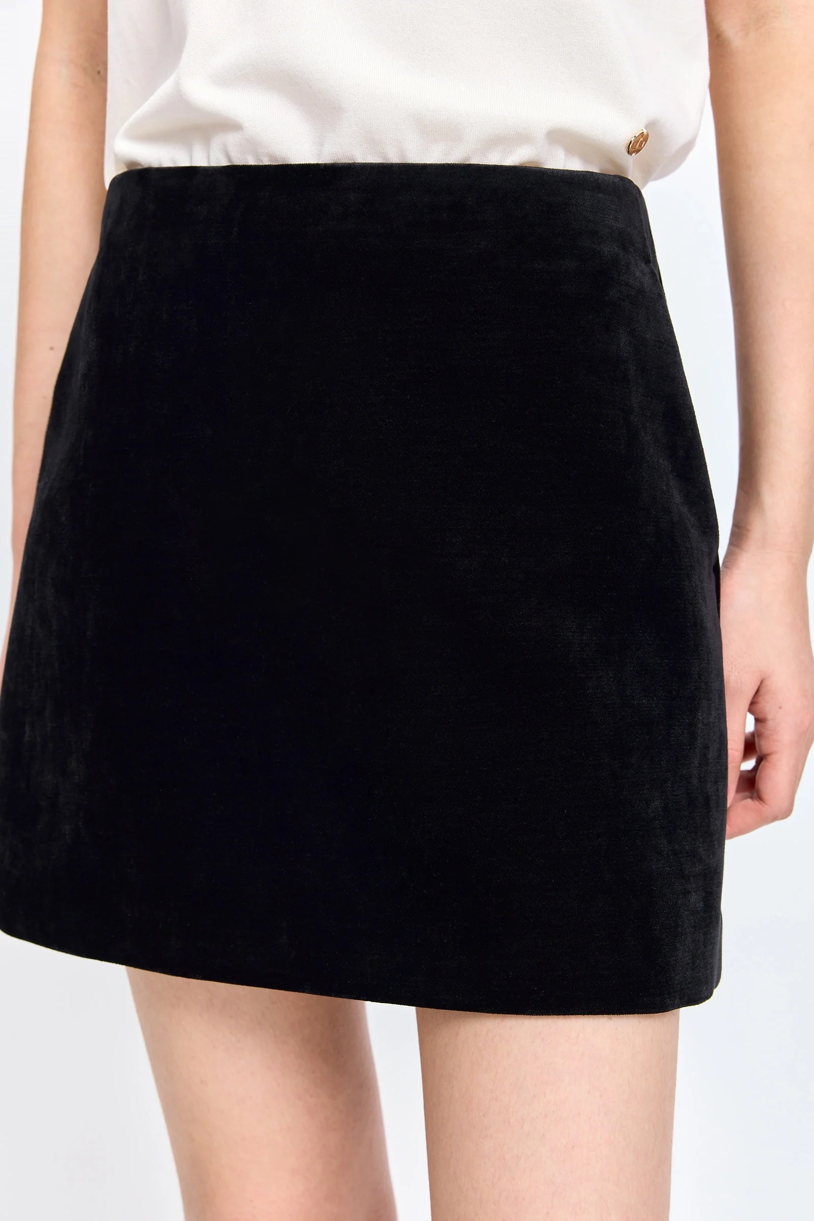 LILY Velvet High-Rise Mini Skirt - Image 7