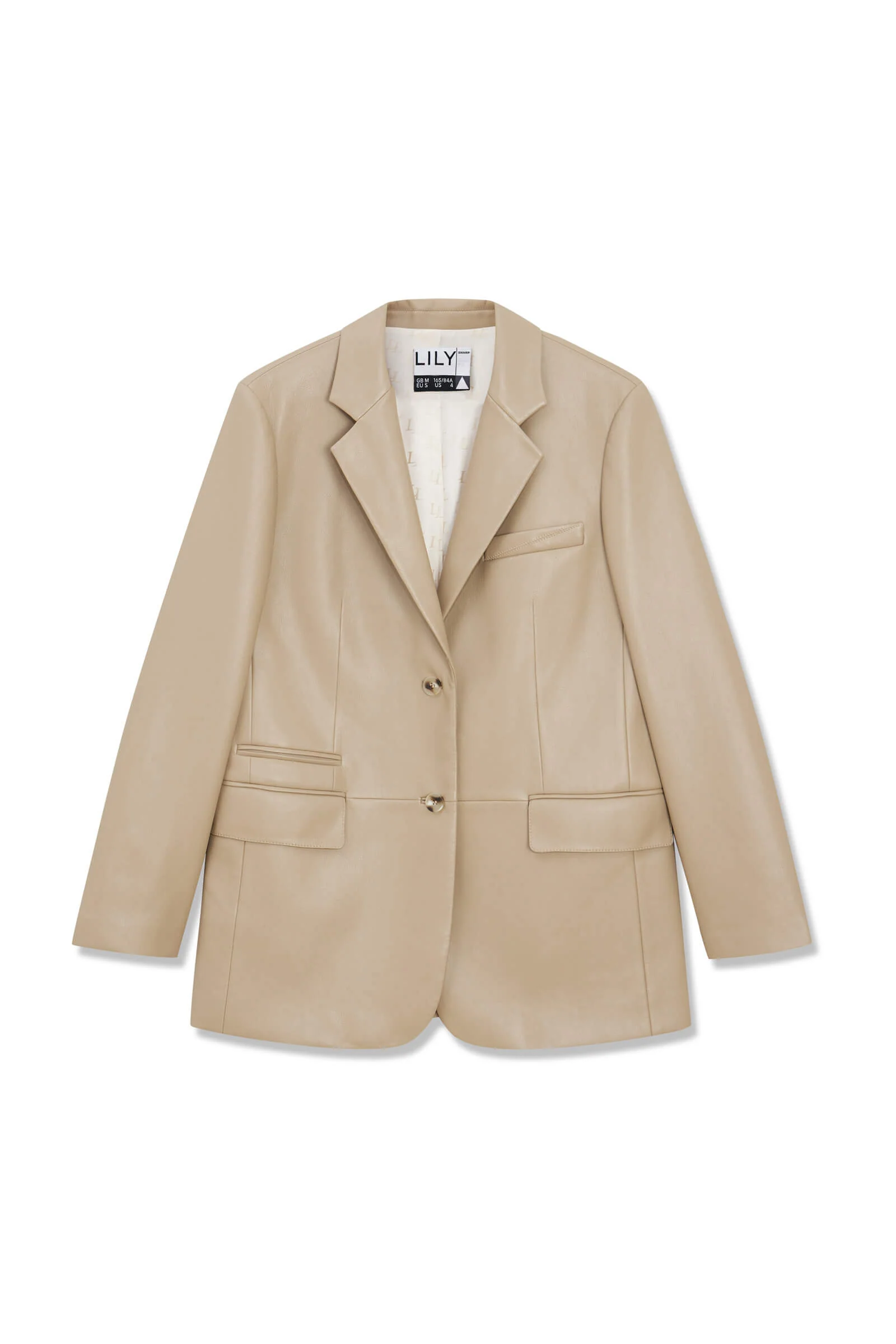 LILY Vintage Casual PU Leather Blazer - Image 7