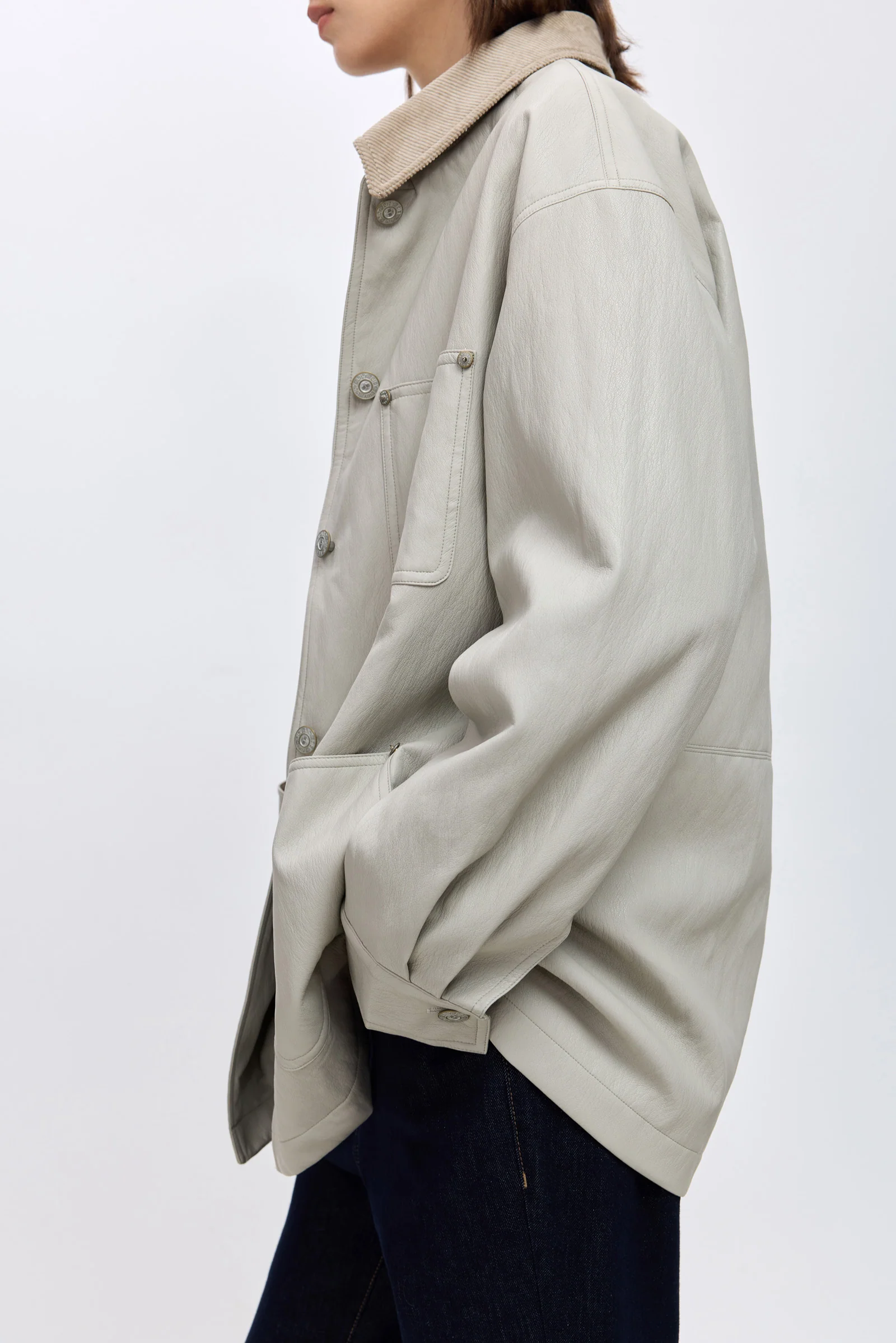 LILY Vintage Collared Utility Jacket - Image 7
