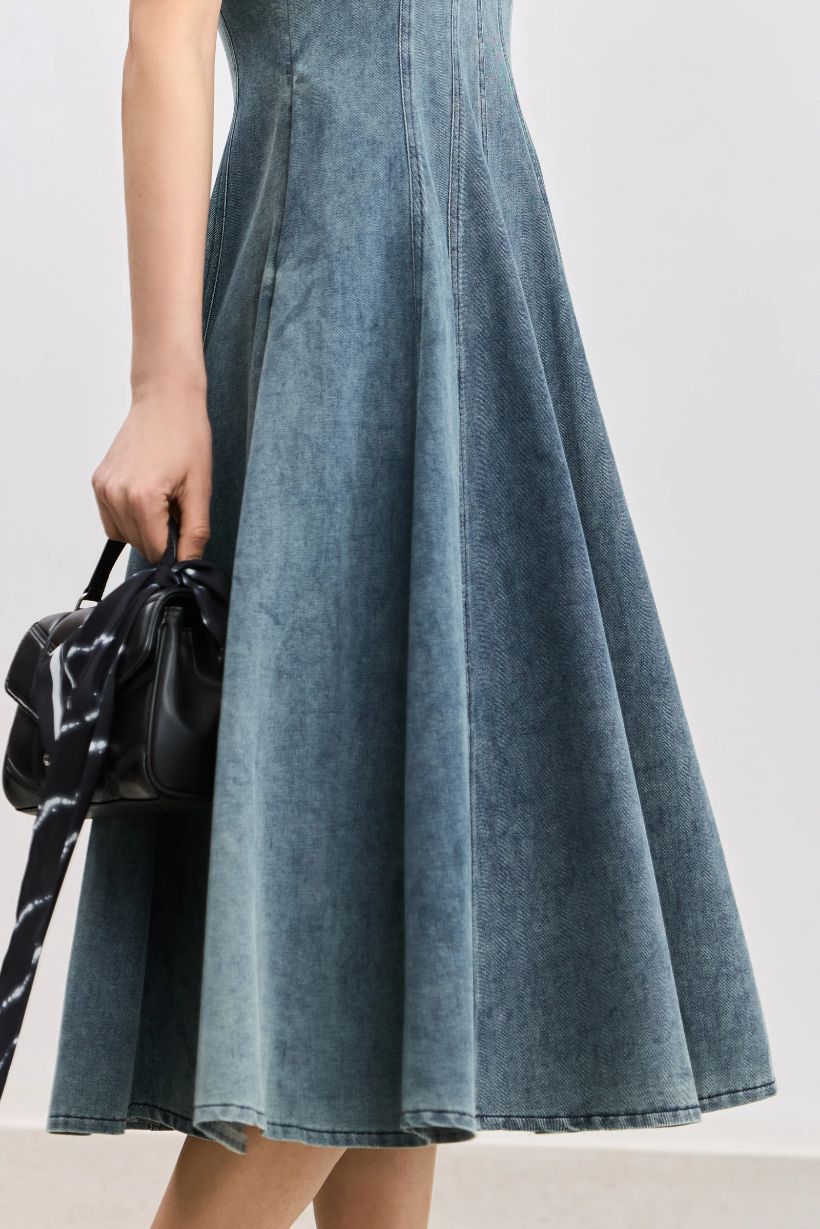 LILY Vintage Denim Slip Dress - Image 8