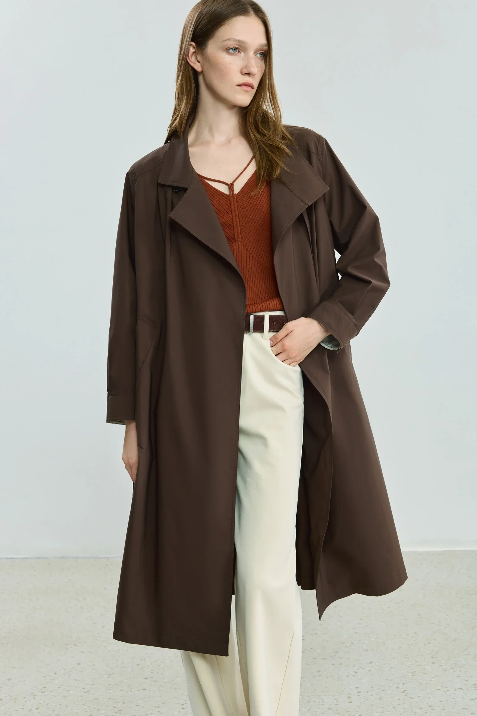 LILY Vintage Belted Trench Coat - Image 5