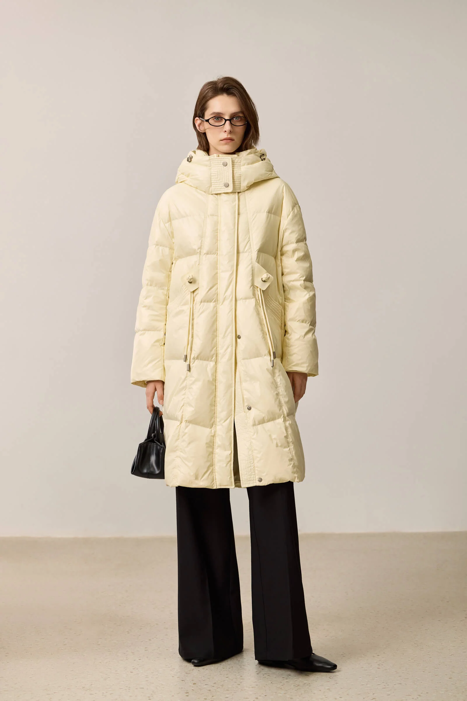 LILY Volcanic Rock 90% White Long Duck Down Coat - Image 3