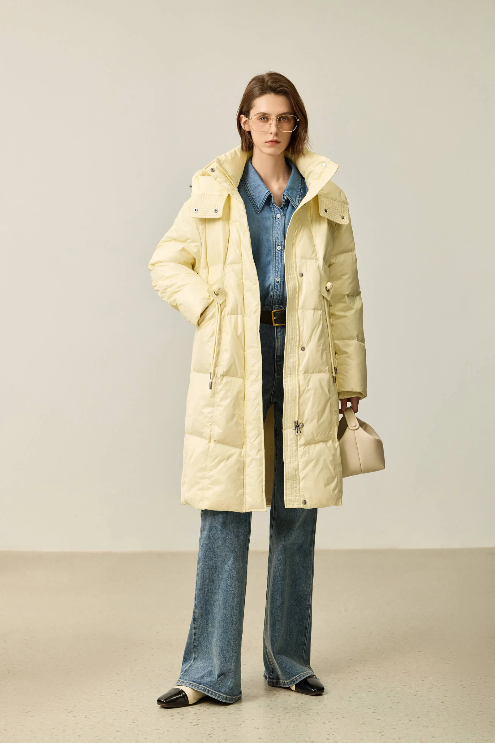 LILY Volcanic Rock 90% White Long Duck Down Coat - Image 5