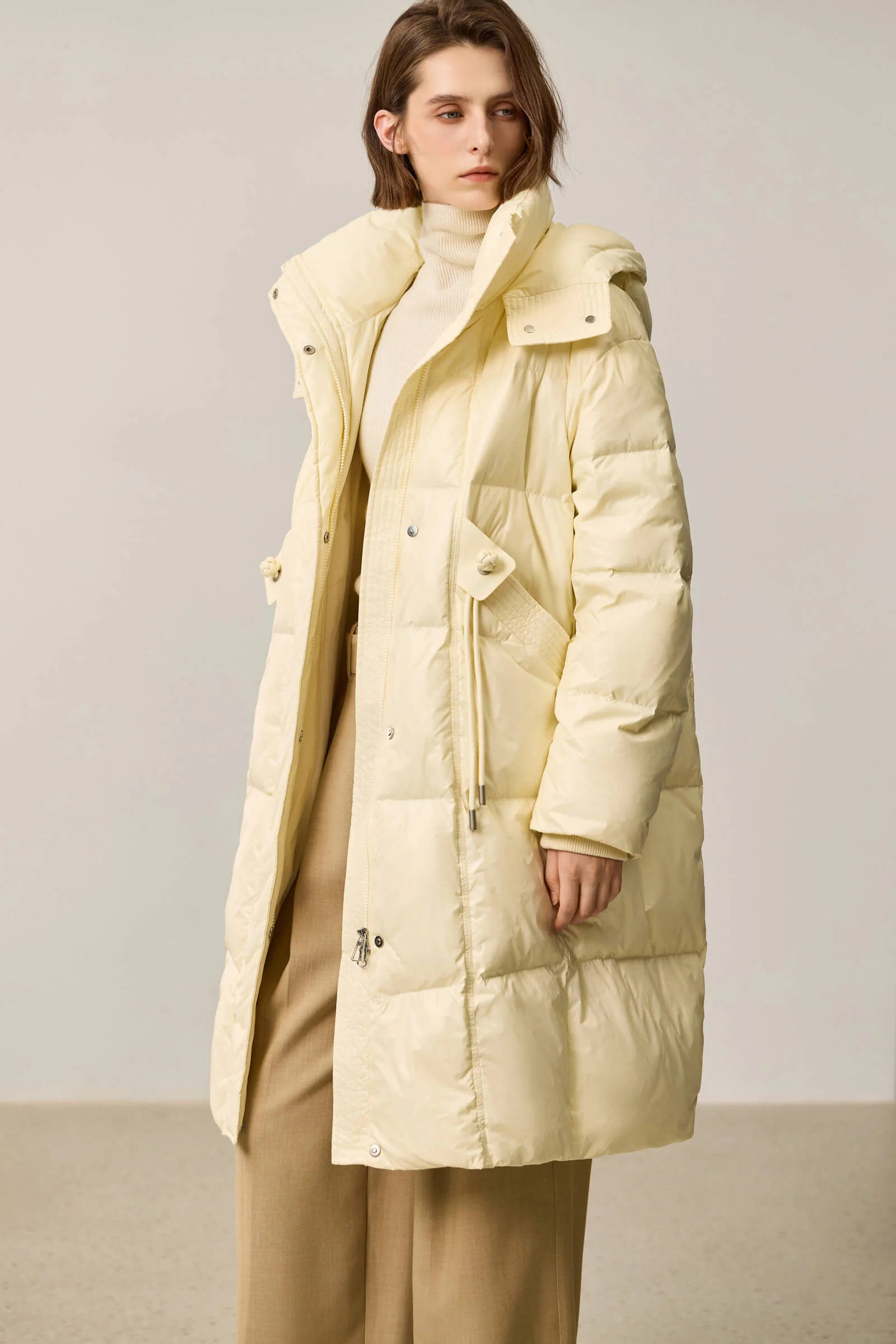 LILY Volcanic Rock 90% White Long Duck Down Coat - Image 6