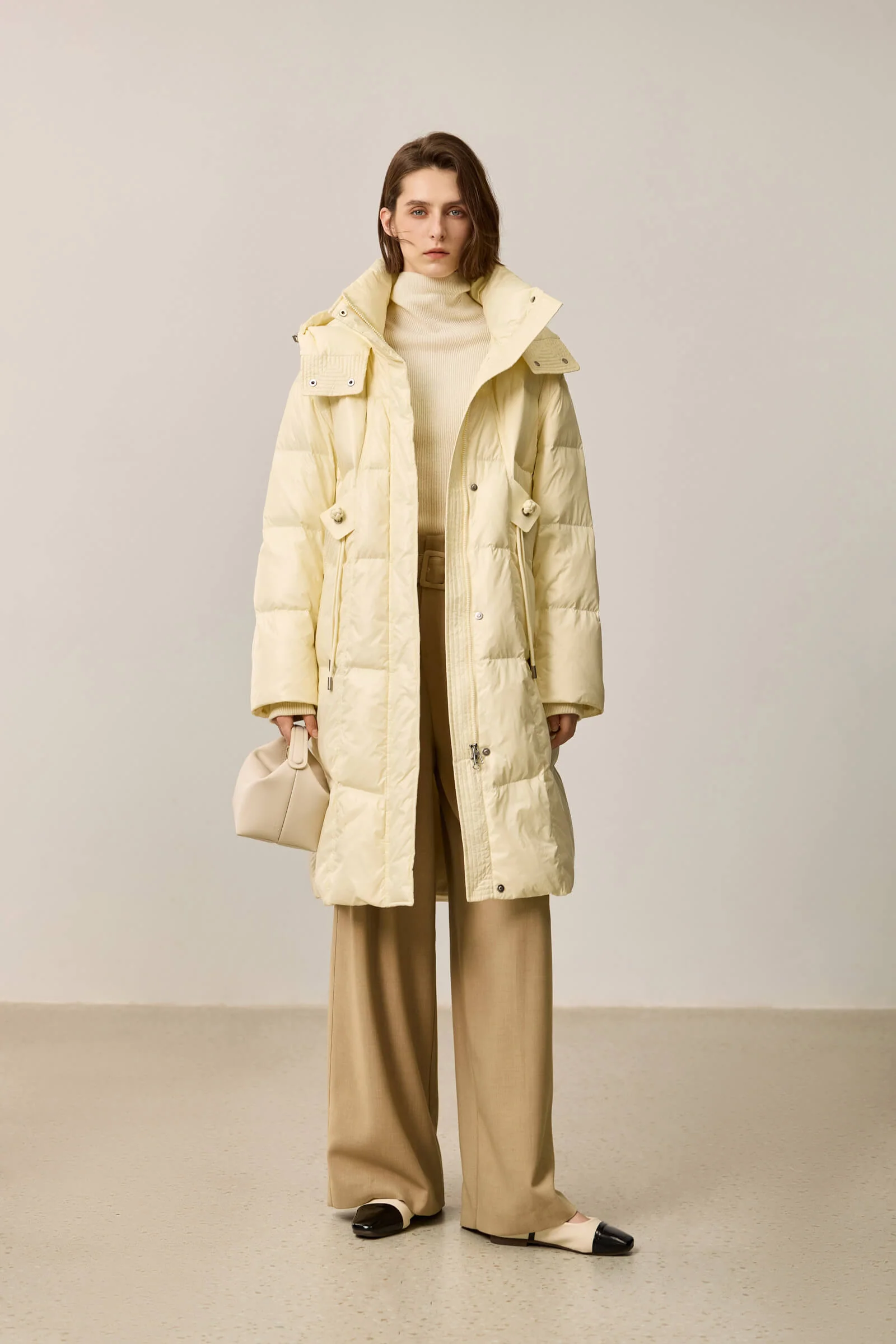 LILY Volcanic Rock 90% White Long Duck Down Coat - Image 7