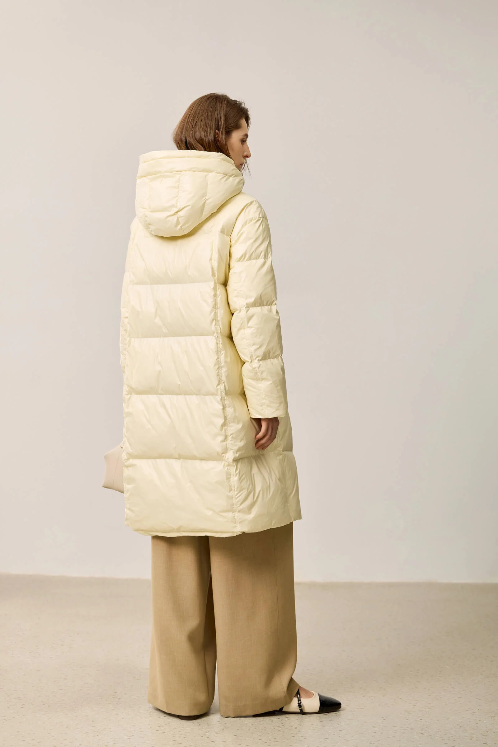 LILY Volcanic Rock 90% White Long Duck Down Coat - Image 8