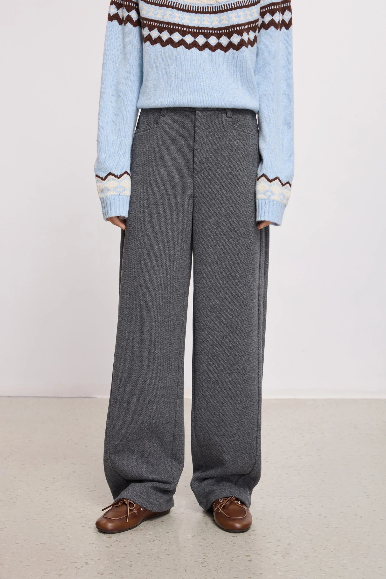 LILY Wool-Acetate Knit Wide-Leg Pants - Image 4