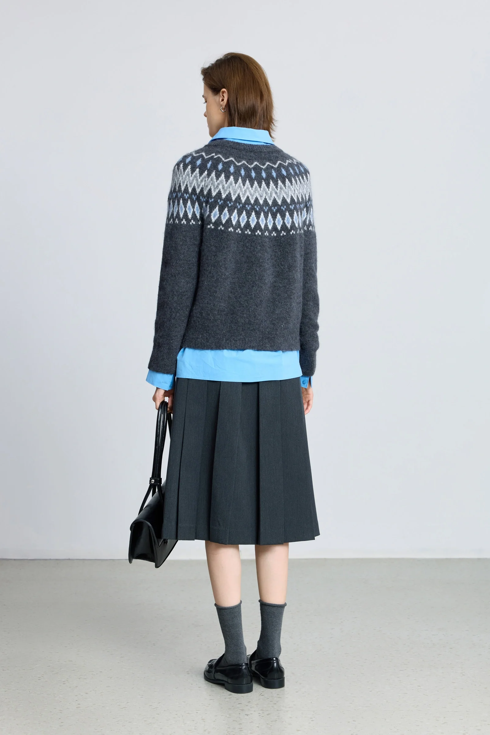LILY Wool-Alpaca-Rabbit Fair Isle Sweater - Image 11