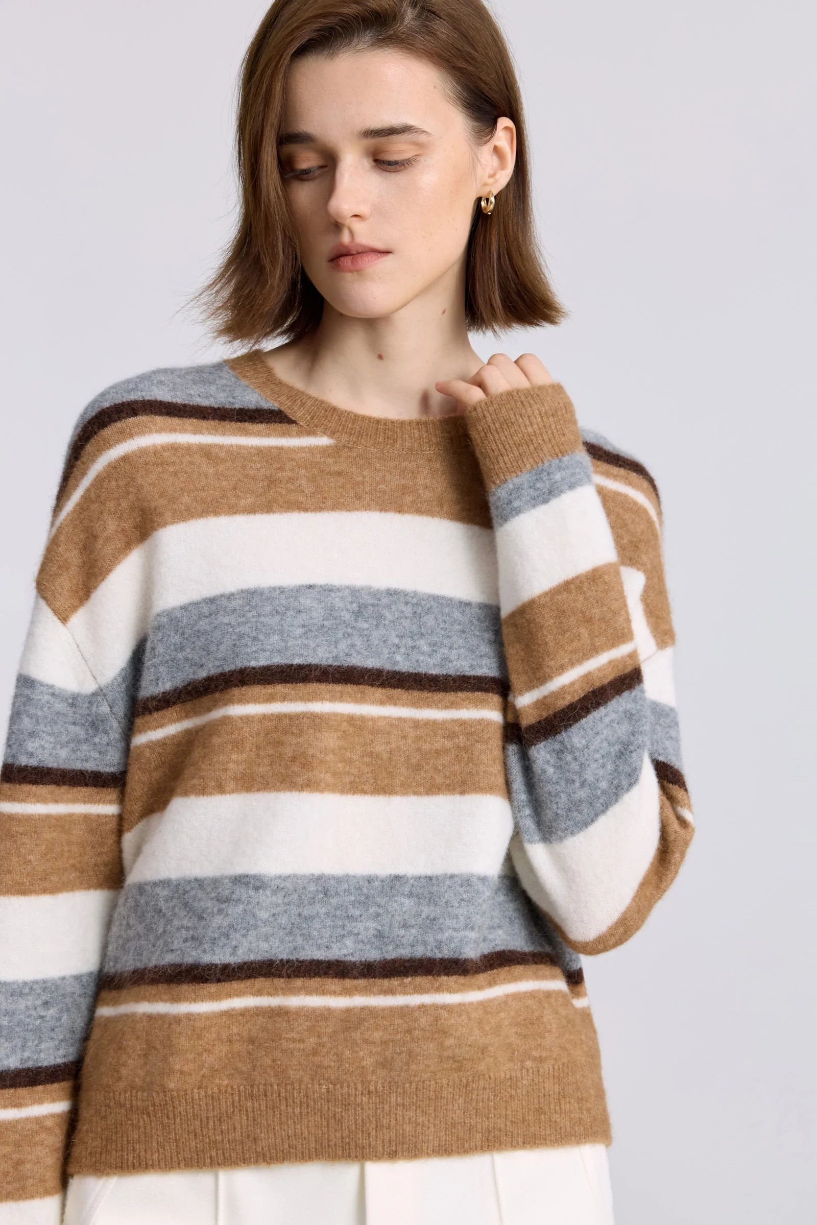 LILY Wool-Alpaca Striped Sweater - Image 5