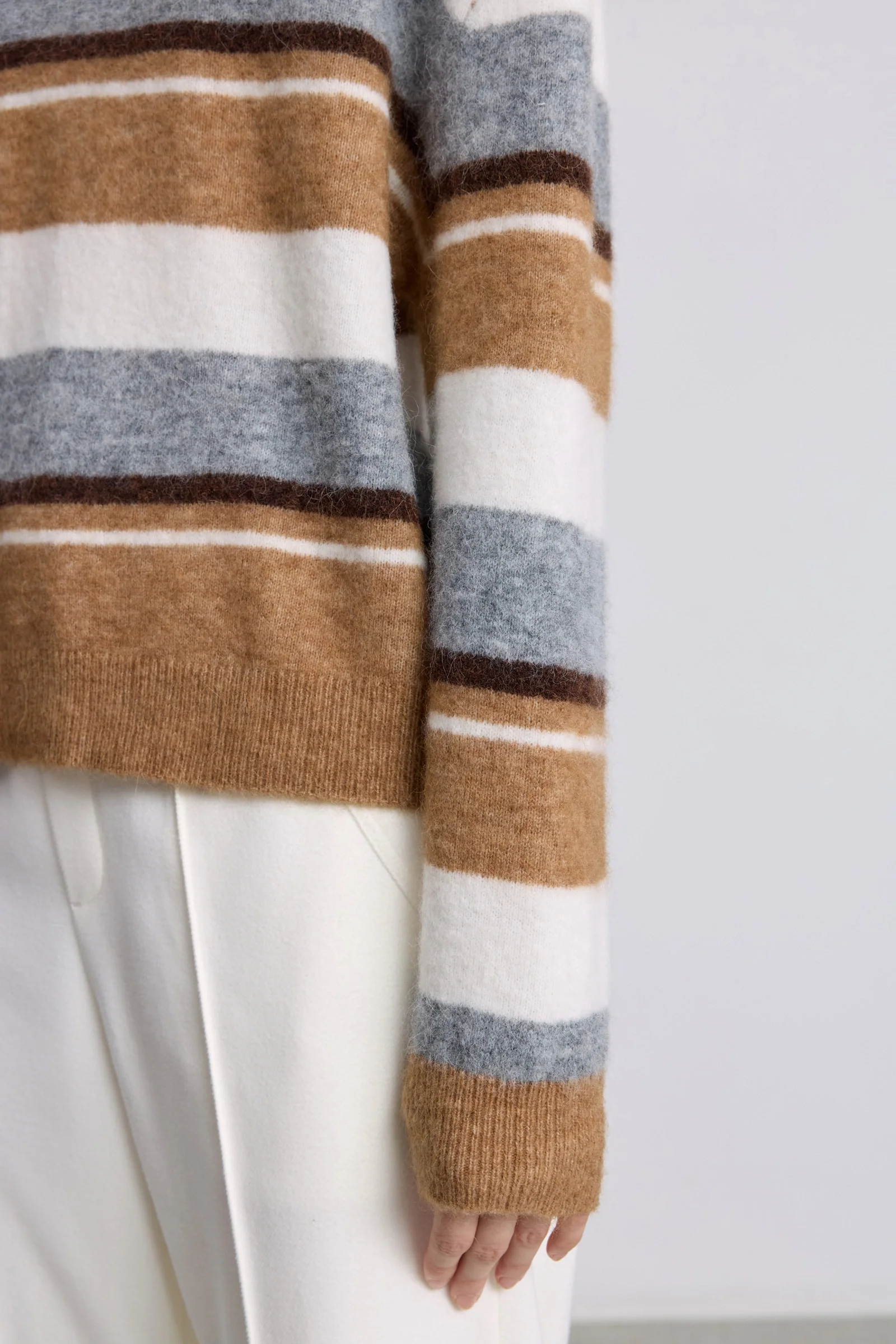 LILY Wool-Alpaca Striped Sweater - Image 8