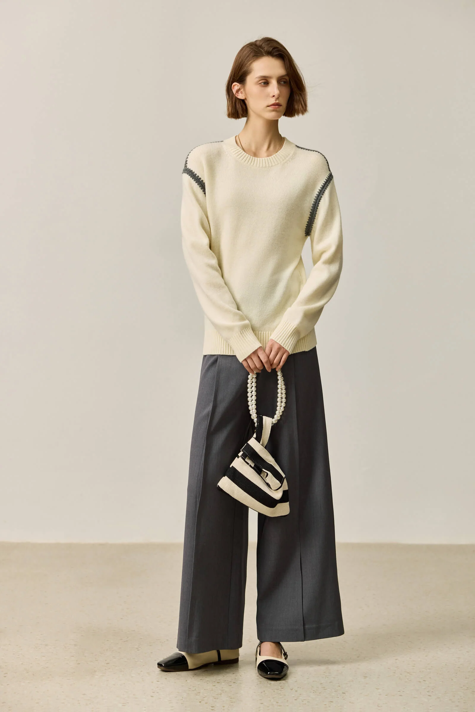 LILY Wool-Blend Casual Knit Top - Image 2