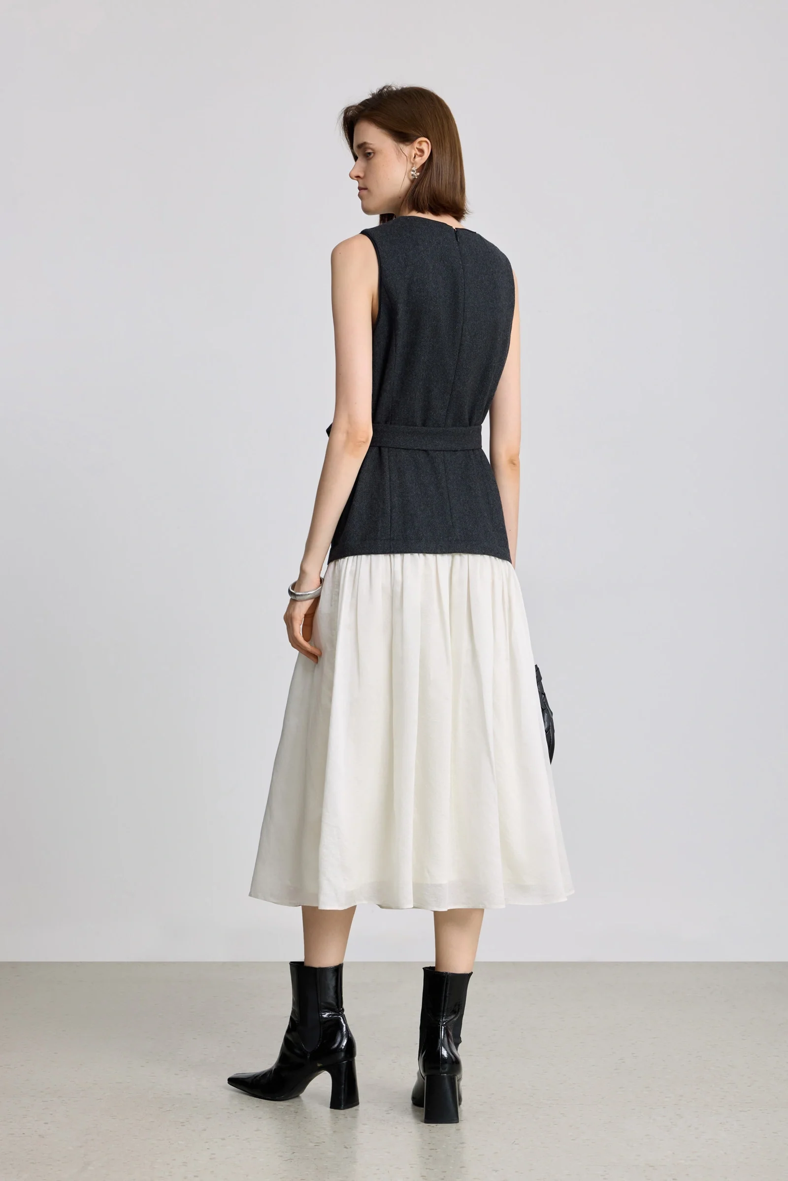 LILY Wool-Blend Colorblock Knit Dress - Image 3