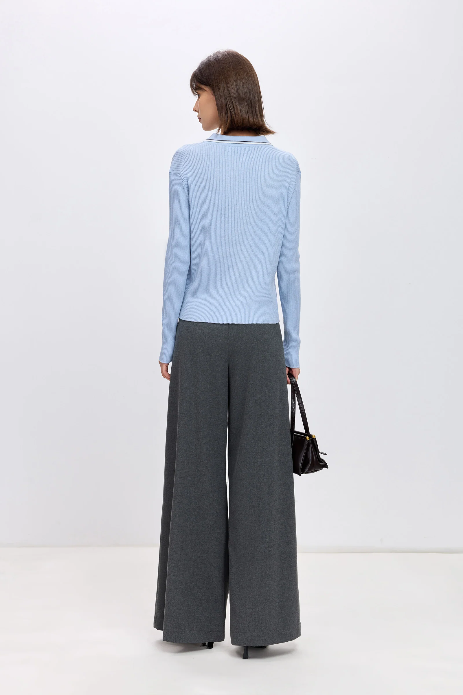 LILY Wool-Blend Colorblock Polo Sweater - Image 4
