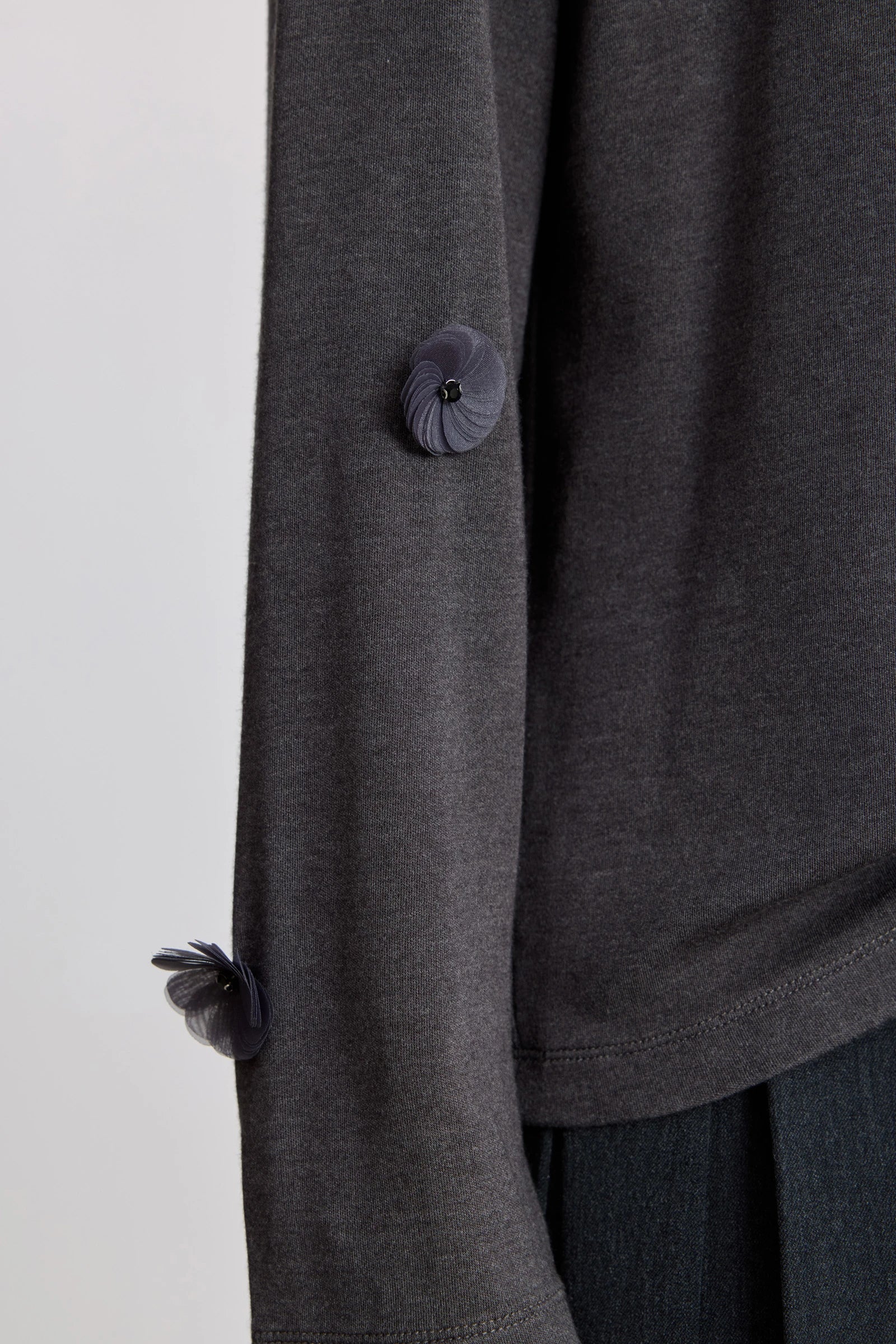 LILY Wool-Blend Embellished Tee - Image 8