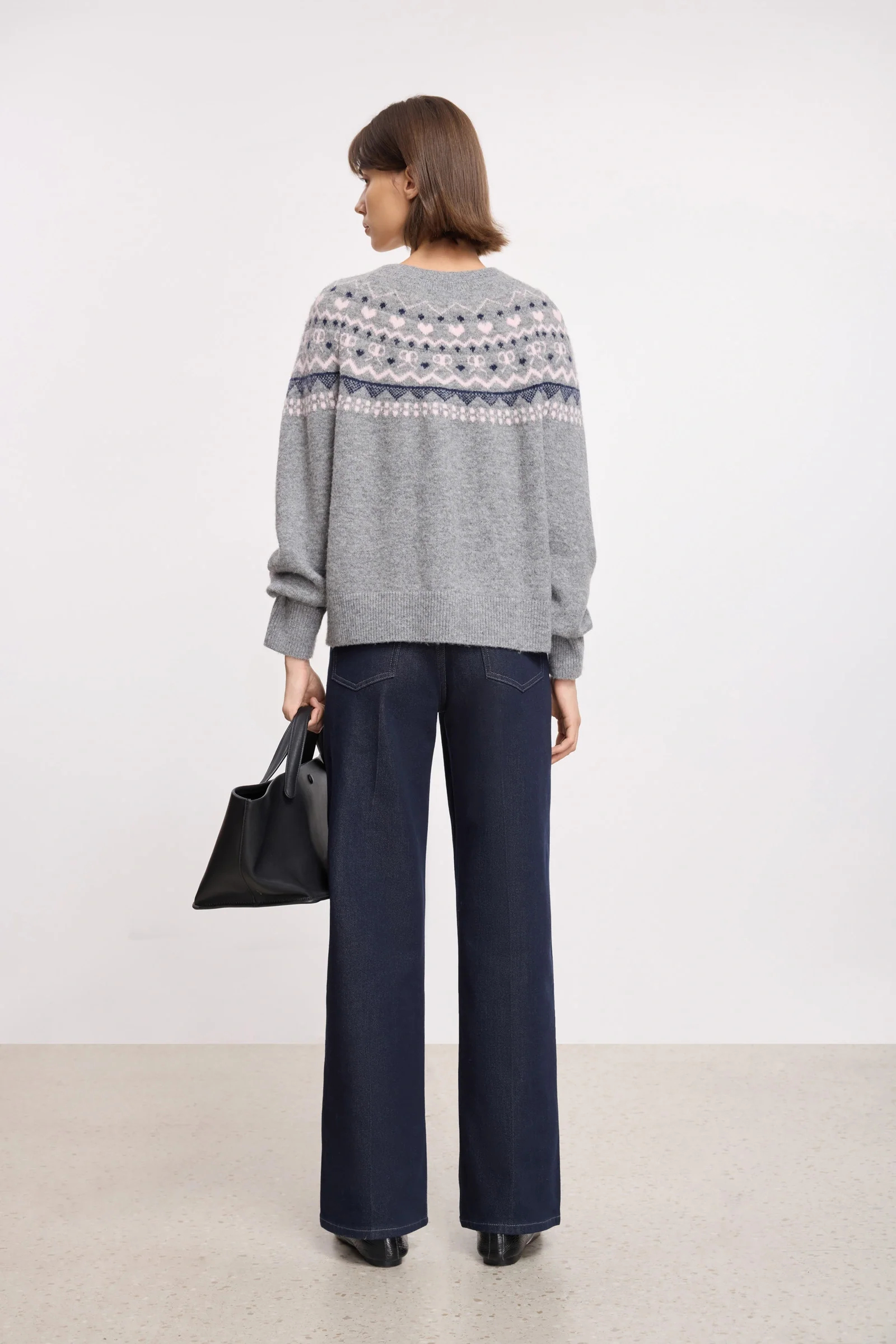 LILY Wool-Blend Fair Isle Cardigan - Image 4