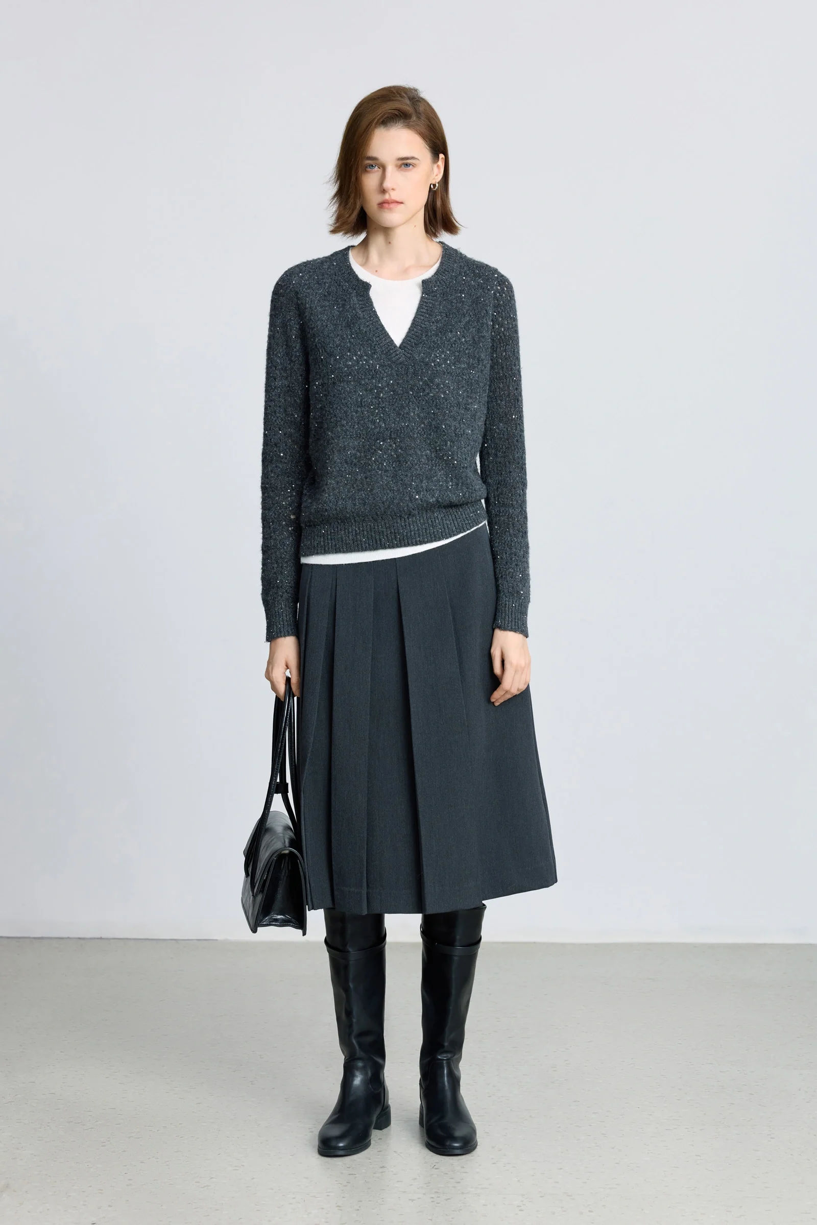 LILY Wool-Blend Layered Sequin Sweater - Image 2