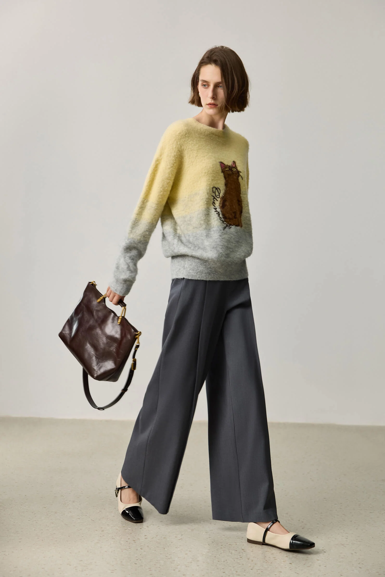 LILY Wool Blend Mohair Crewneck Sweater - Image 4