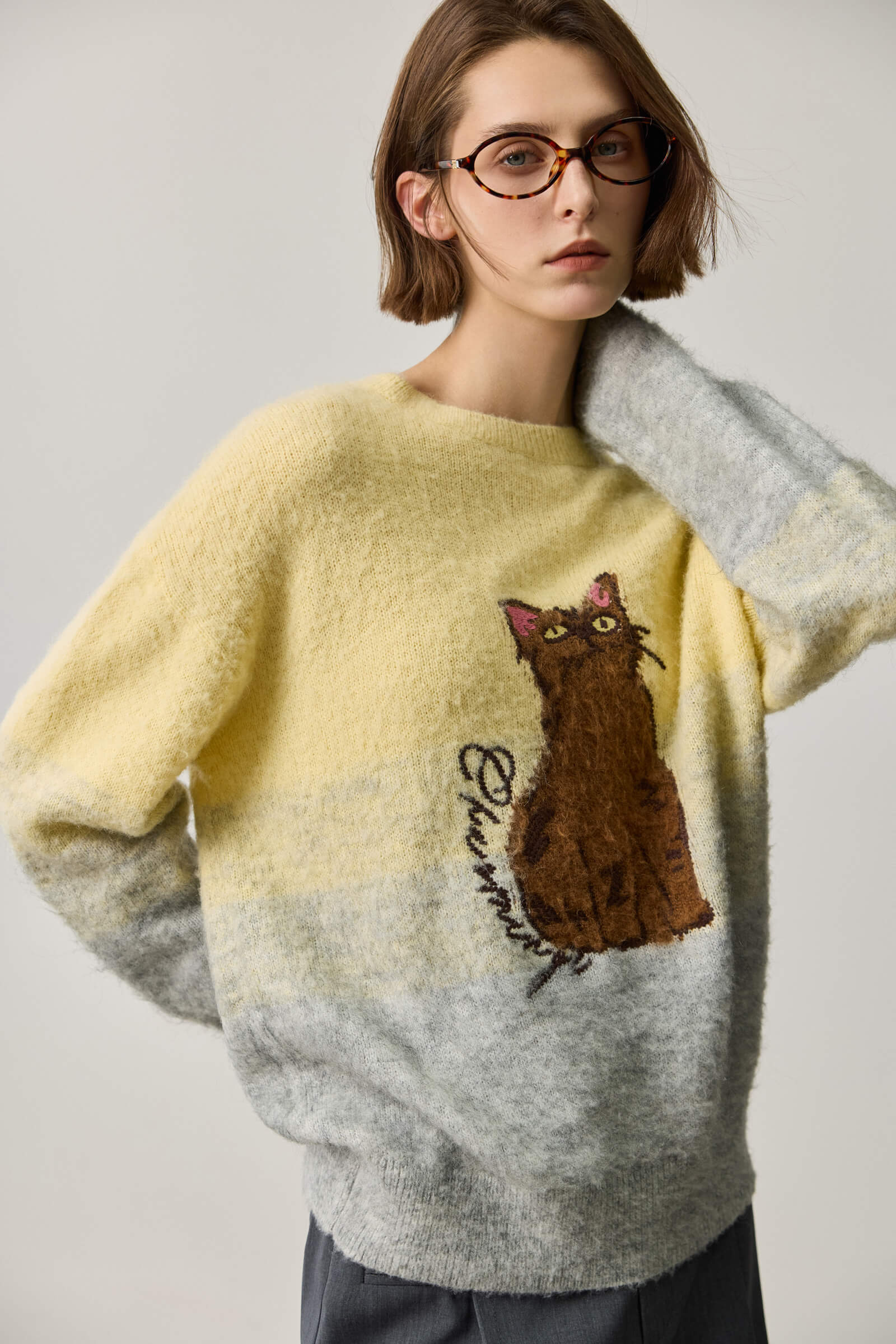 LILY Wool Blend Mohair Crewneck Sweater - Image 6