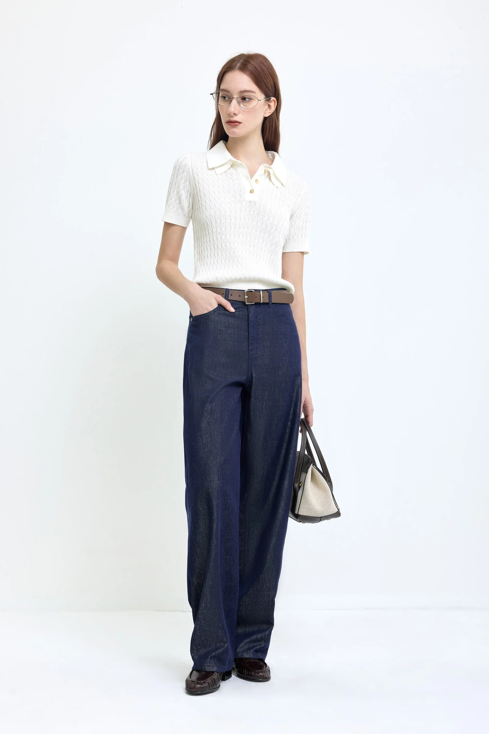LILY Wool-Blend Polo Knit Top - Image 2
