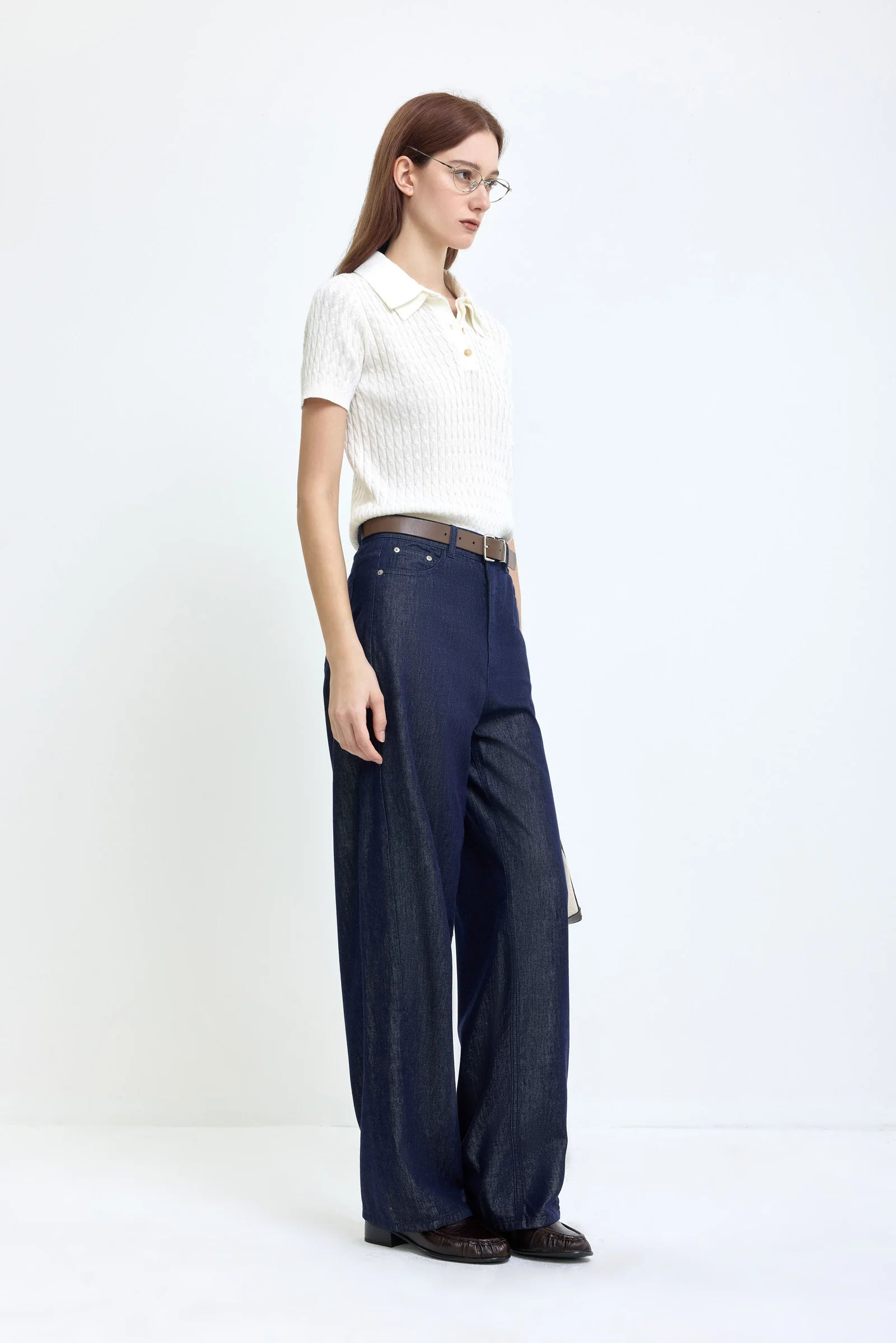 LILY Wool-Blend Polo Knit Top - Image 3