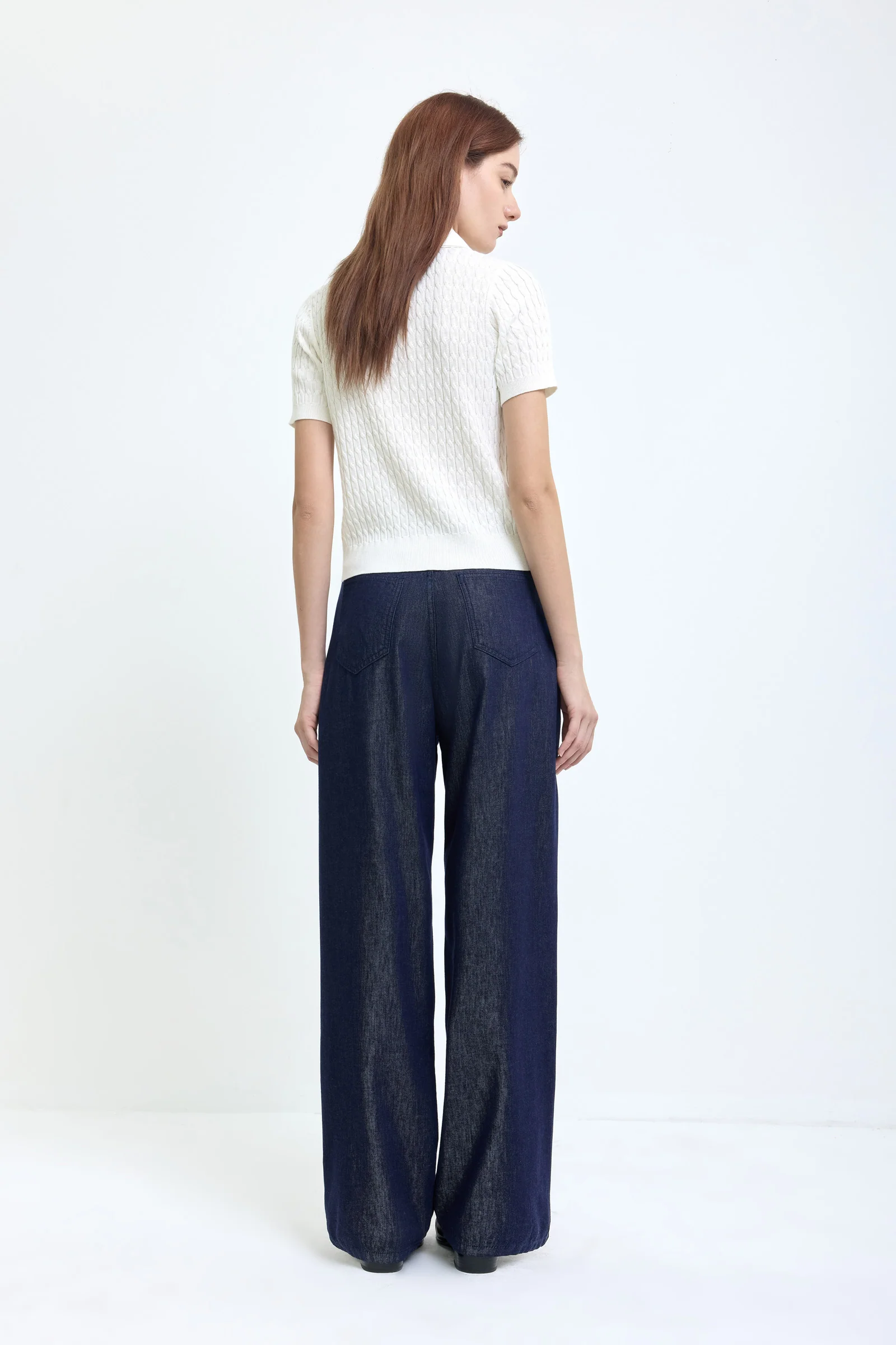 LILY Wool-Blend Polo Knit Top - Image 4