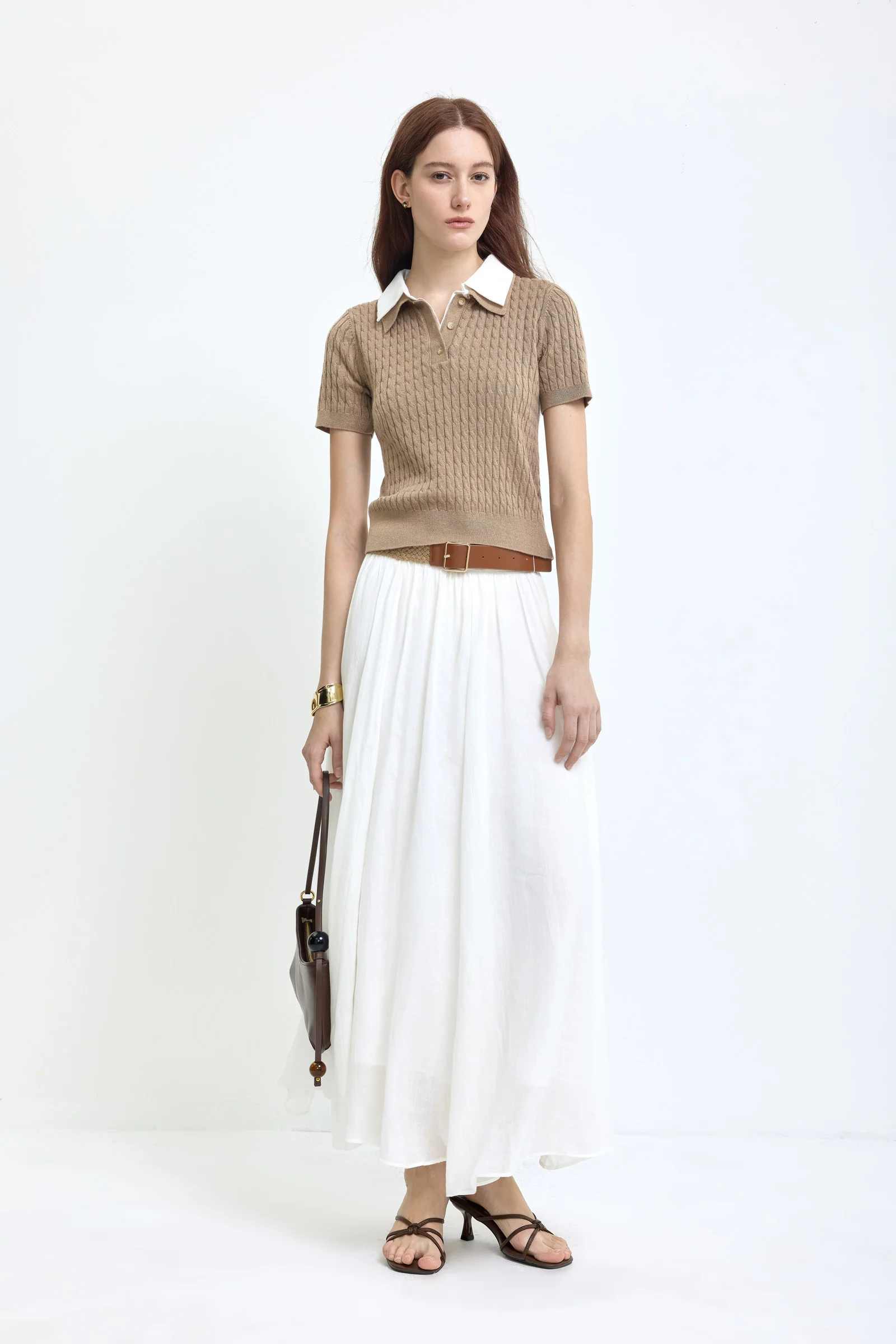 LILY Wool-Blend Polo Knit Top - Image 8