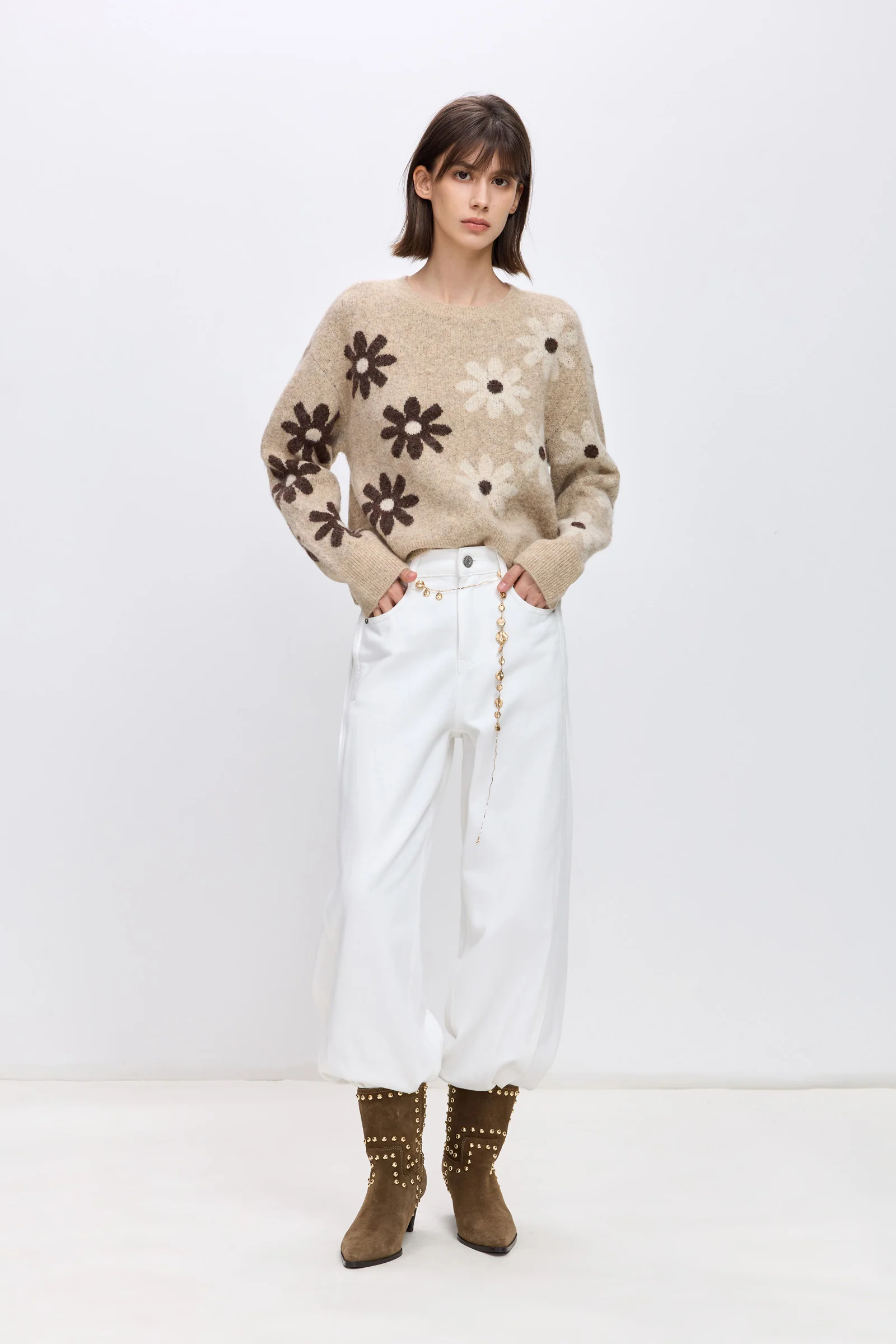 LILY Wool-Blend Soft Jacquard Pullover - Image 10