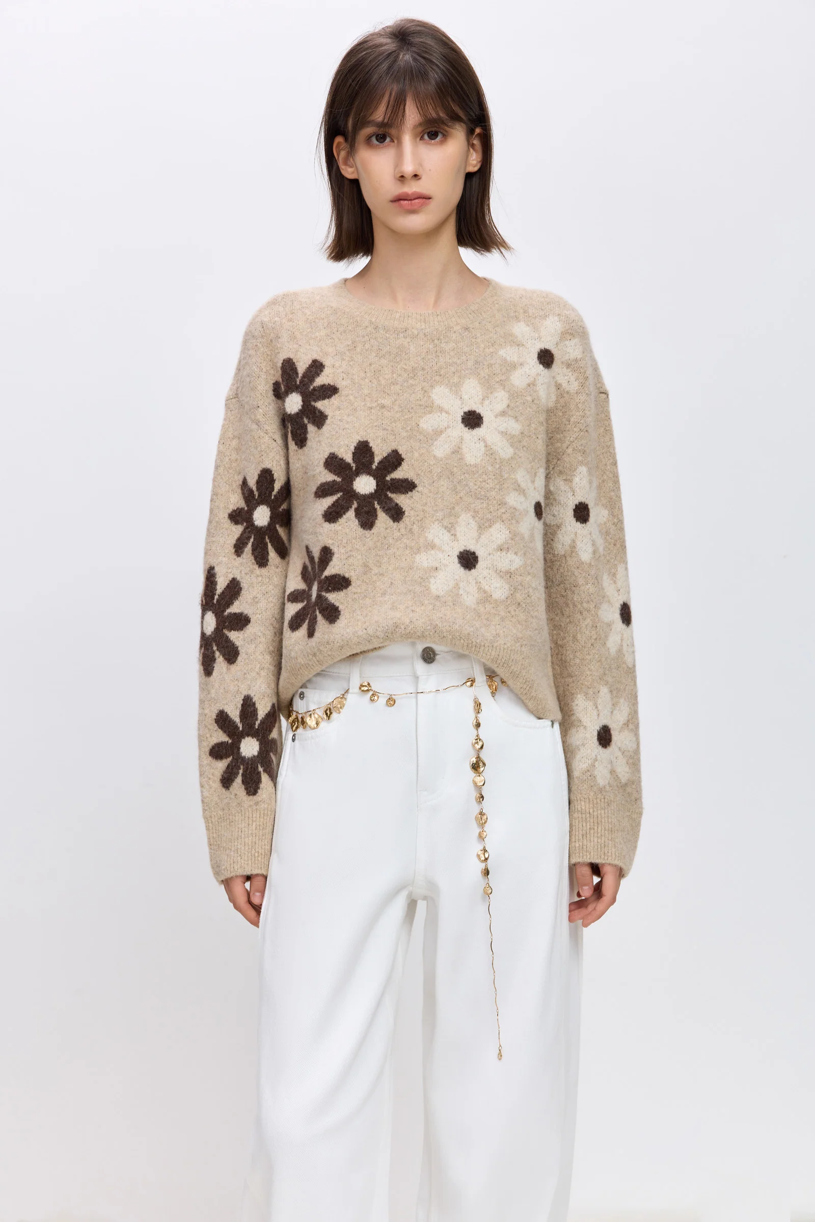 LILY Wool-Blend Soft Jacquard Pullover - Image 12