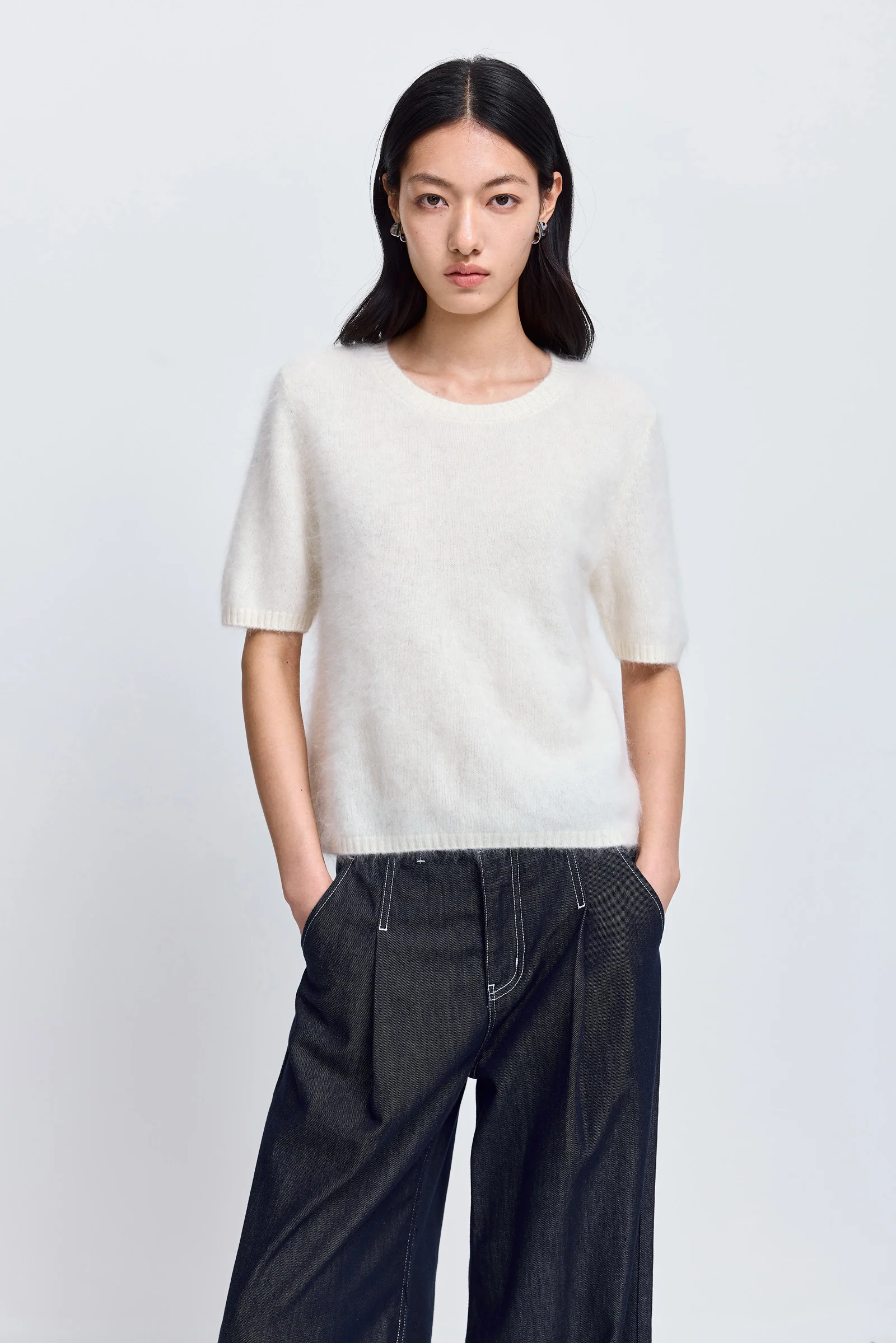 LILY Wool-Cashmere Short-Sleeve Knit - Image 13