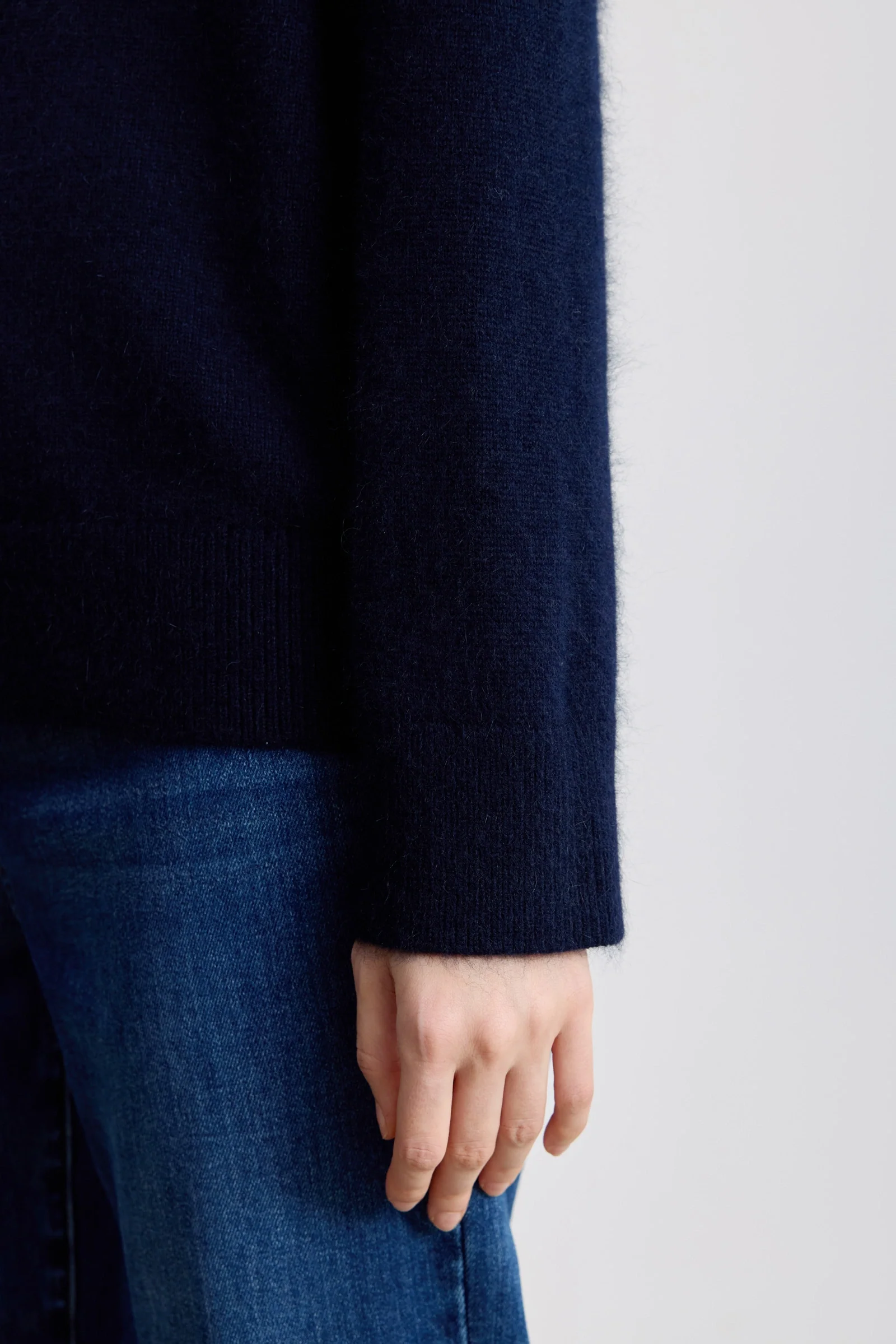 LILY Wool-Rabbit Blend Embroidered Mock Neck Sweater - Image 18